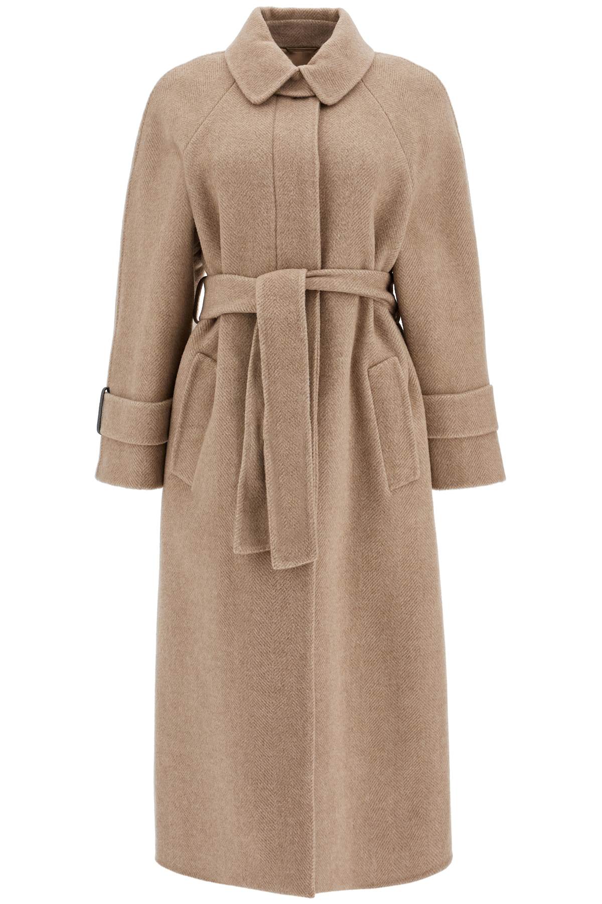 Brunello Cucinelli Wool And Cashmere Coat With Belt