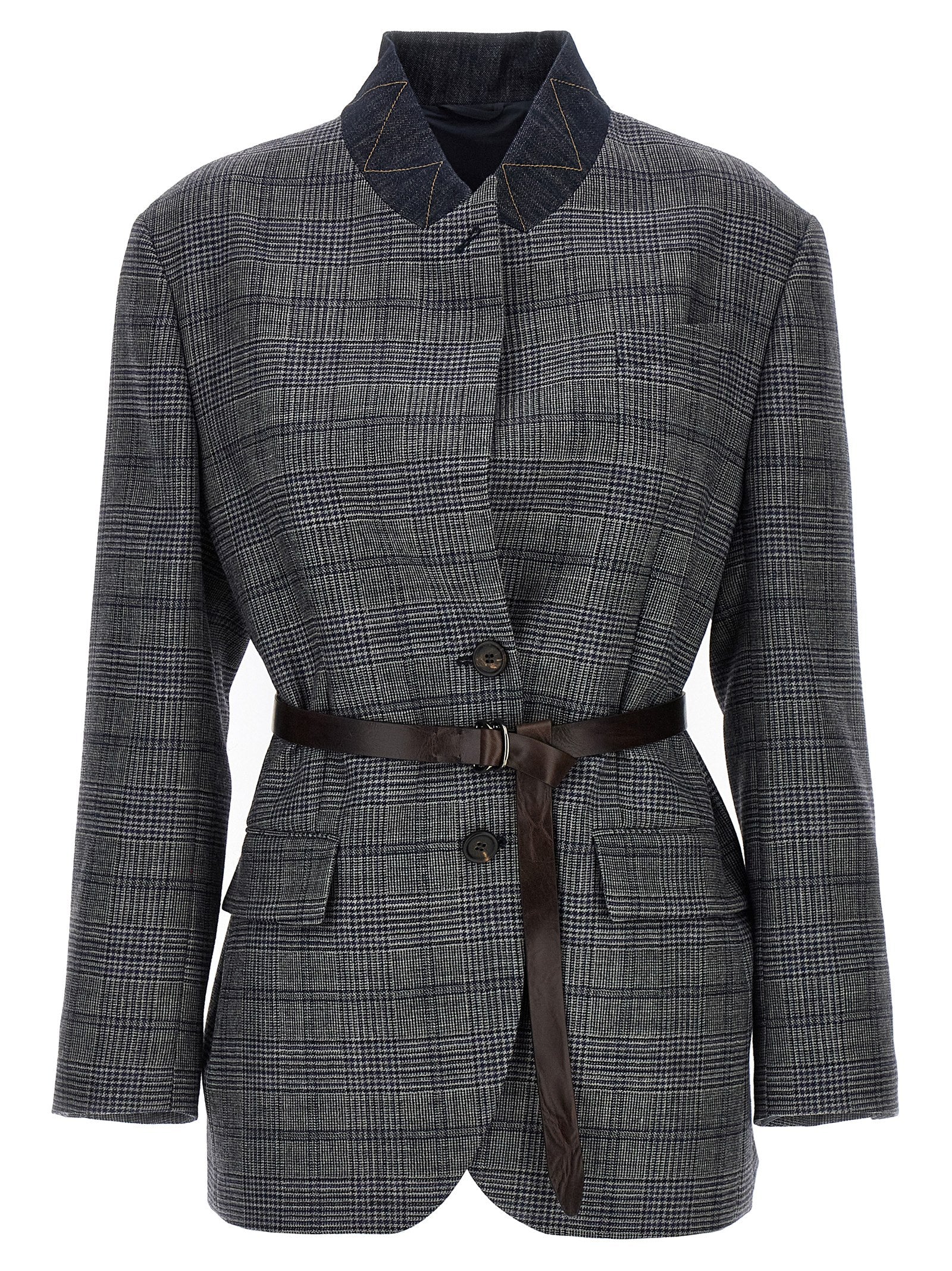 Brunello Cucinelli Monile Houndstooth Blazer