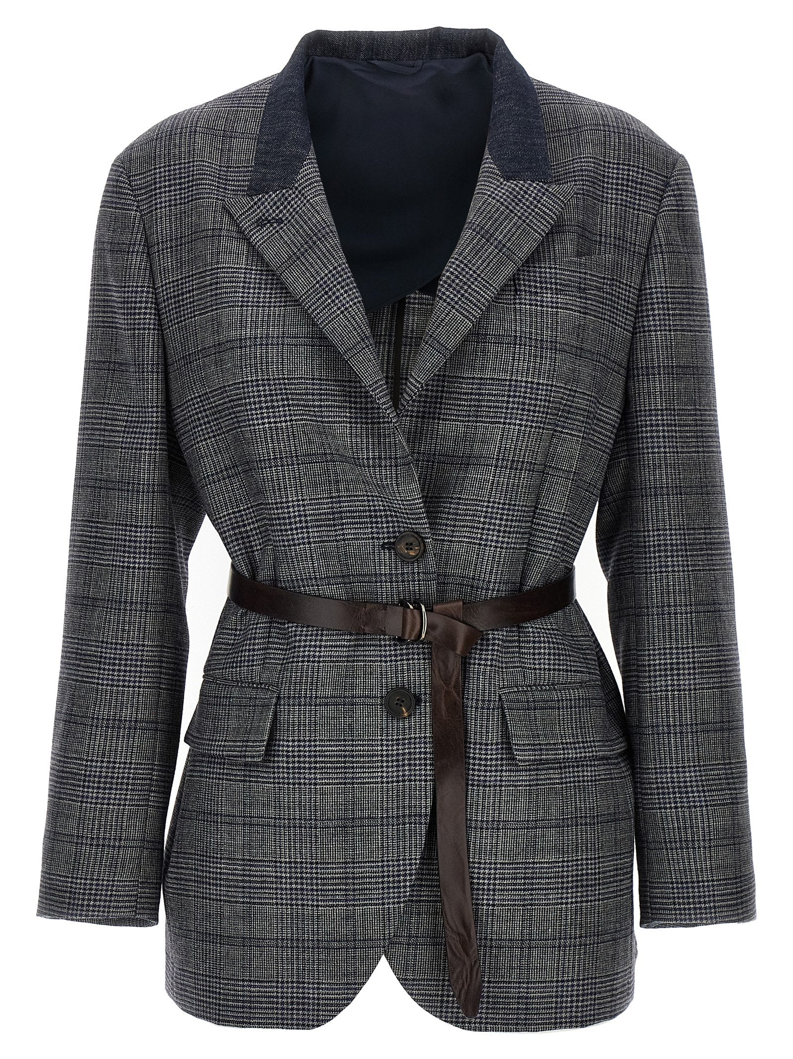Brunello Cucinelli Monile Houndstooth Blazer