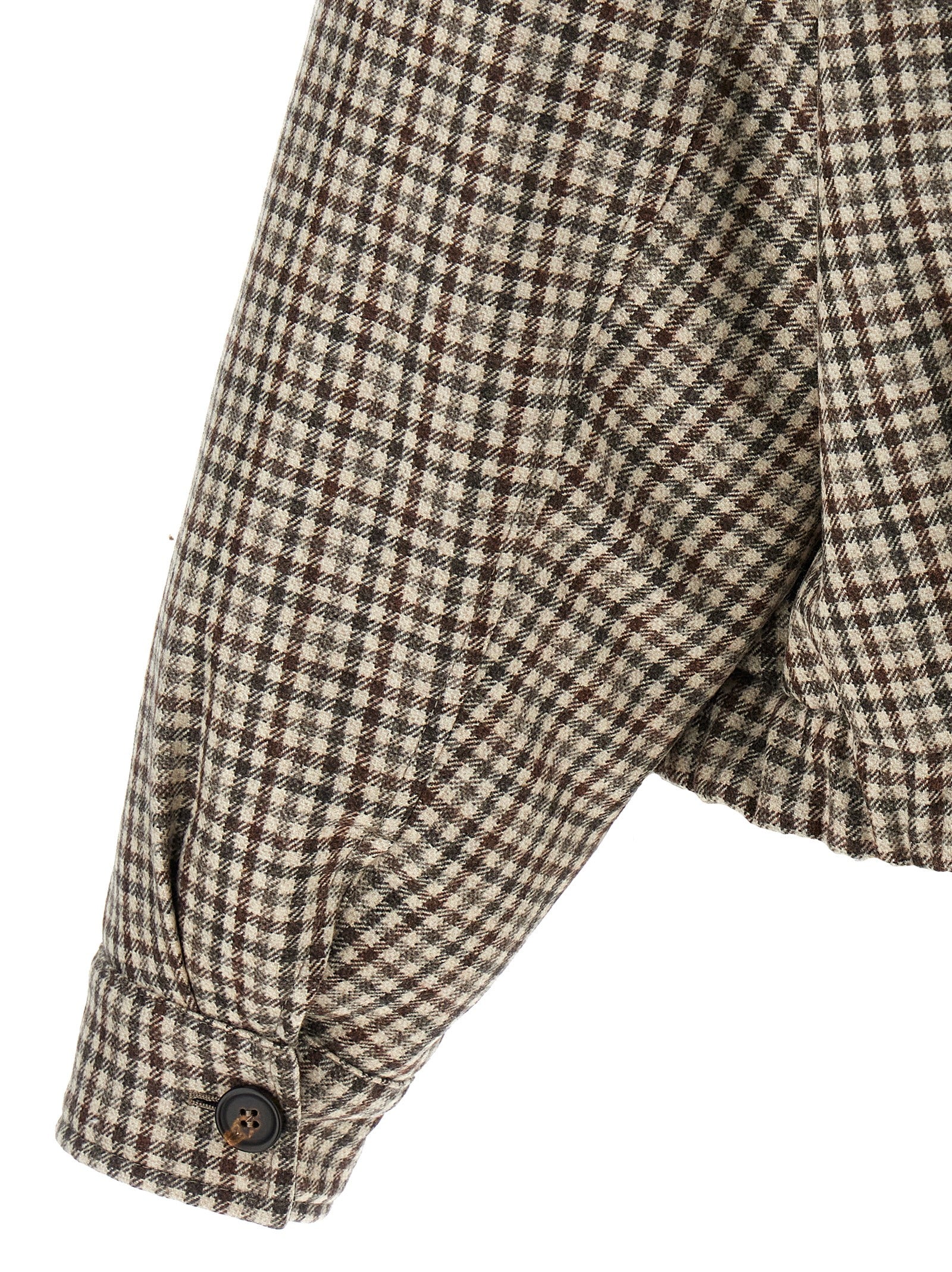 Brunello Cucinelli 'Shiny Zipper Pull' Check Jacket