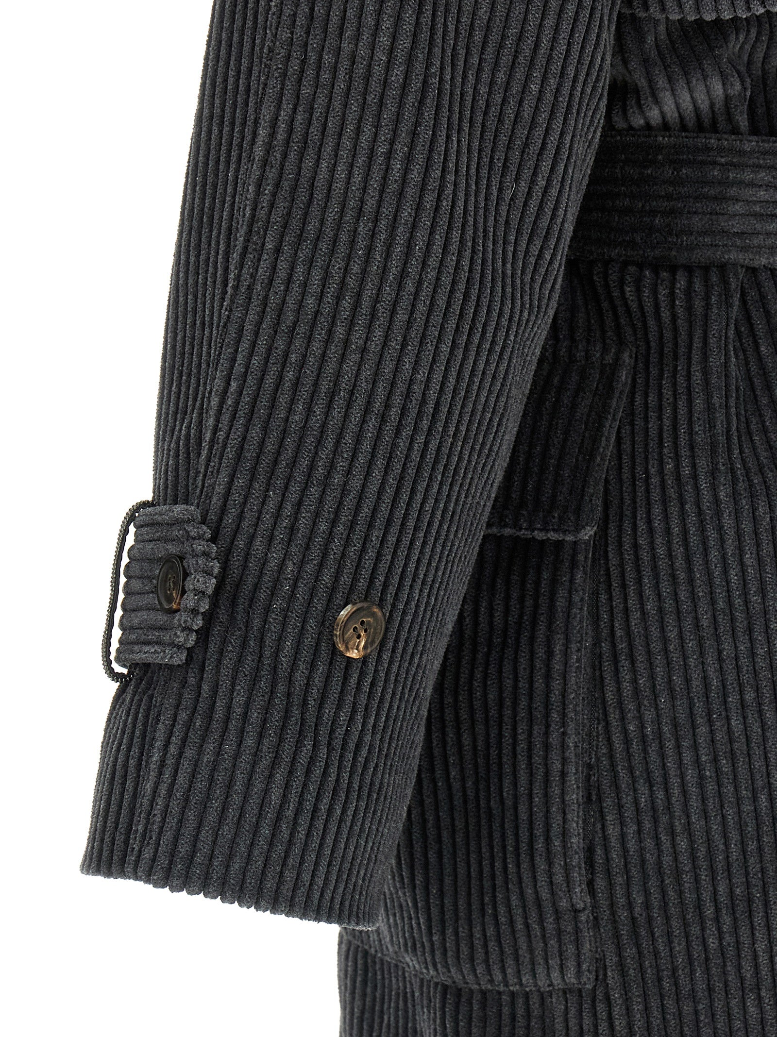 Brunello Cucinelli Ribbed Velvet Trench Coat