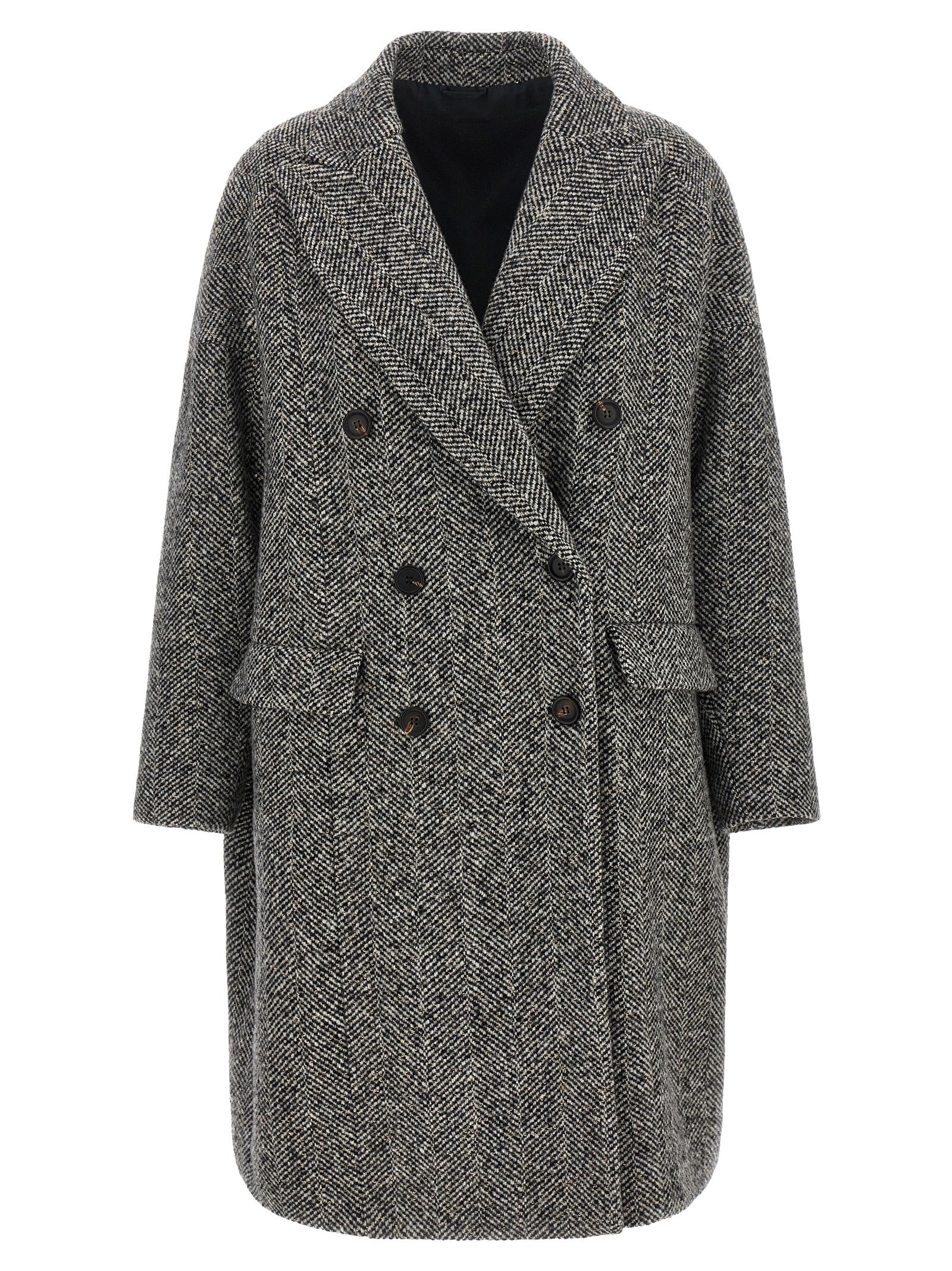 Brunello Cucinelli 'Dazzling' Chevron Coat