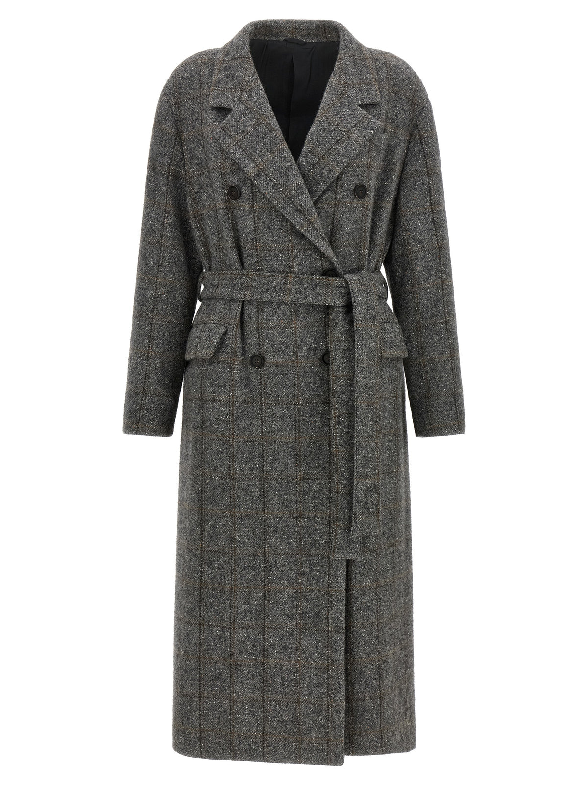 Brunello Cucinelli Check Tweed Coat