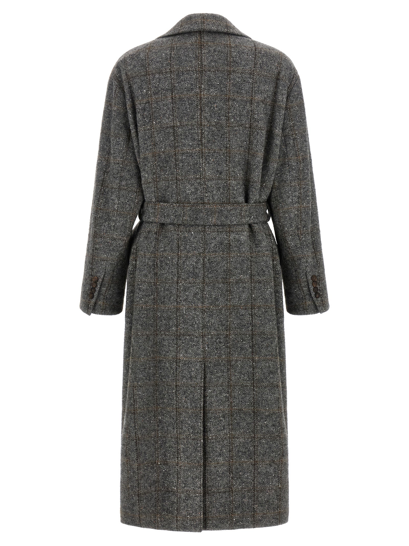 Brunello Cucinelli Check Tweed Coat