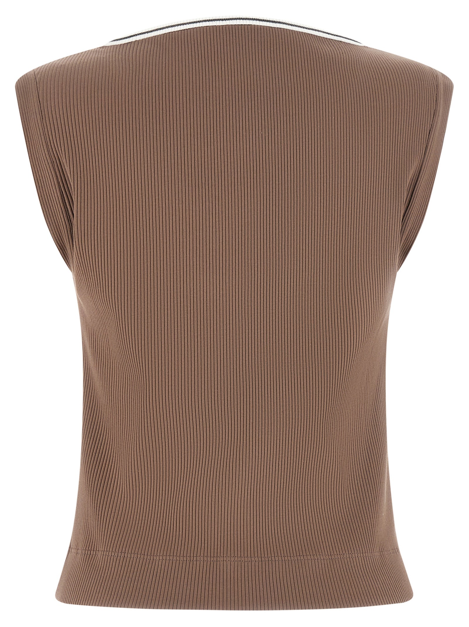 Brunello Cucinelli 'Shiny Trim' Tank Top