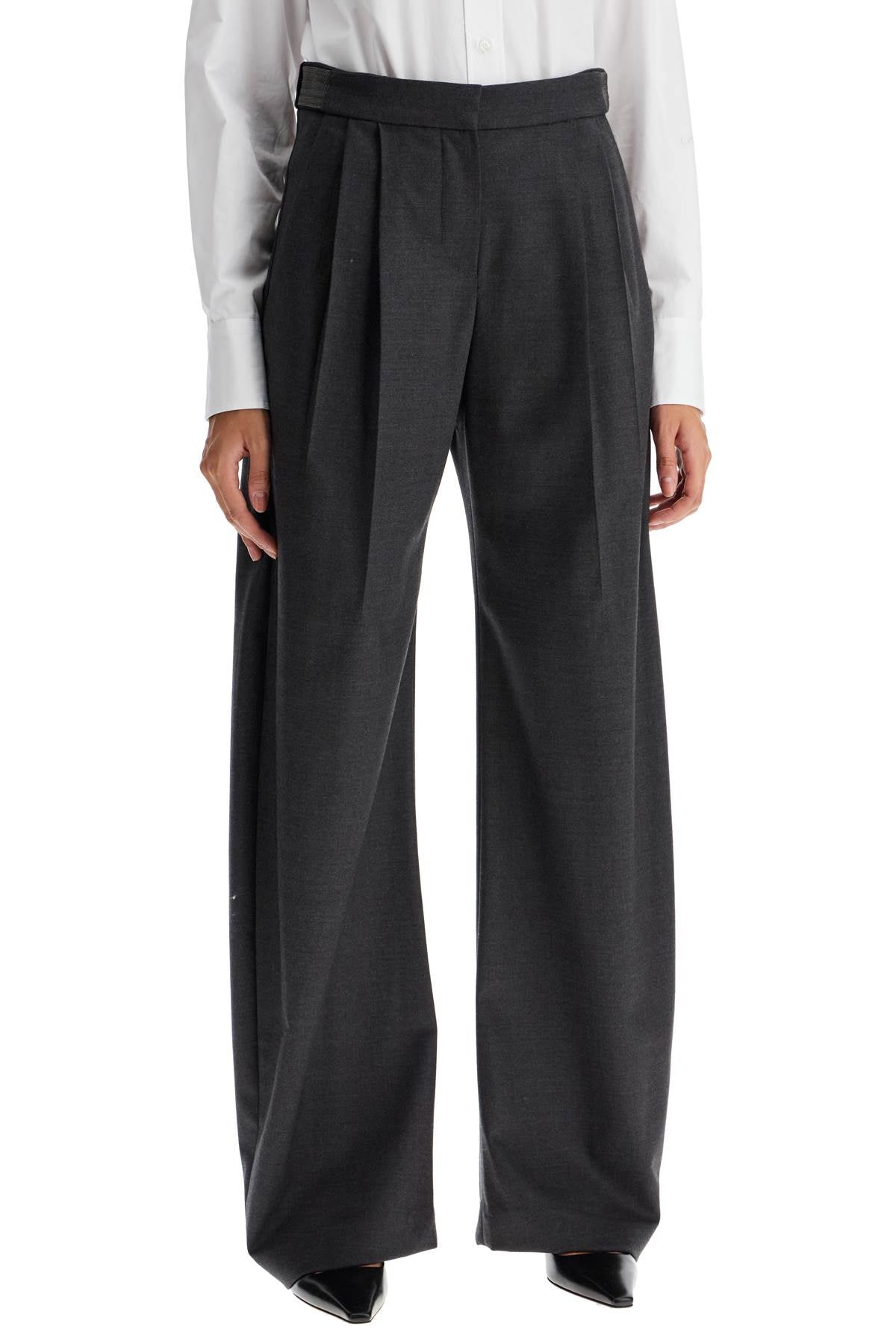 Brunello Cucinelli Stretch Wool Trousers For Men/W