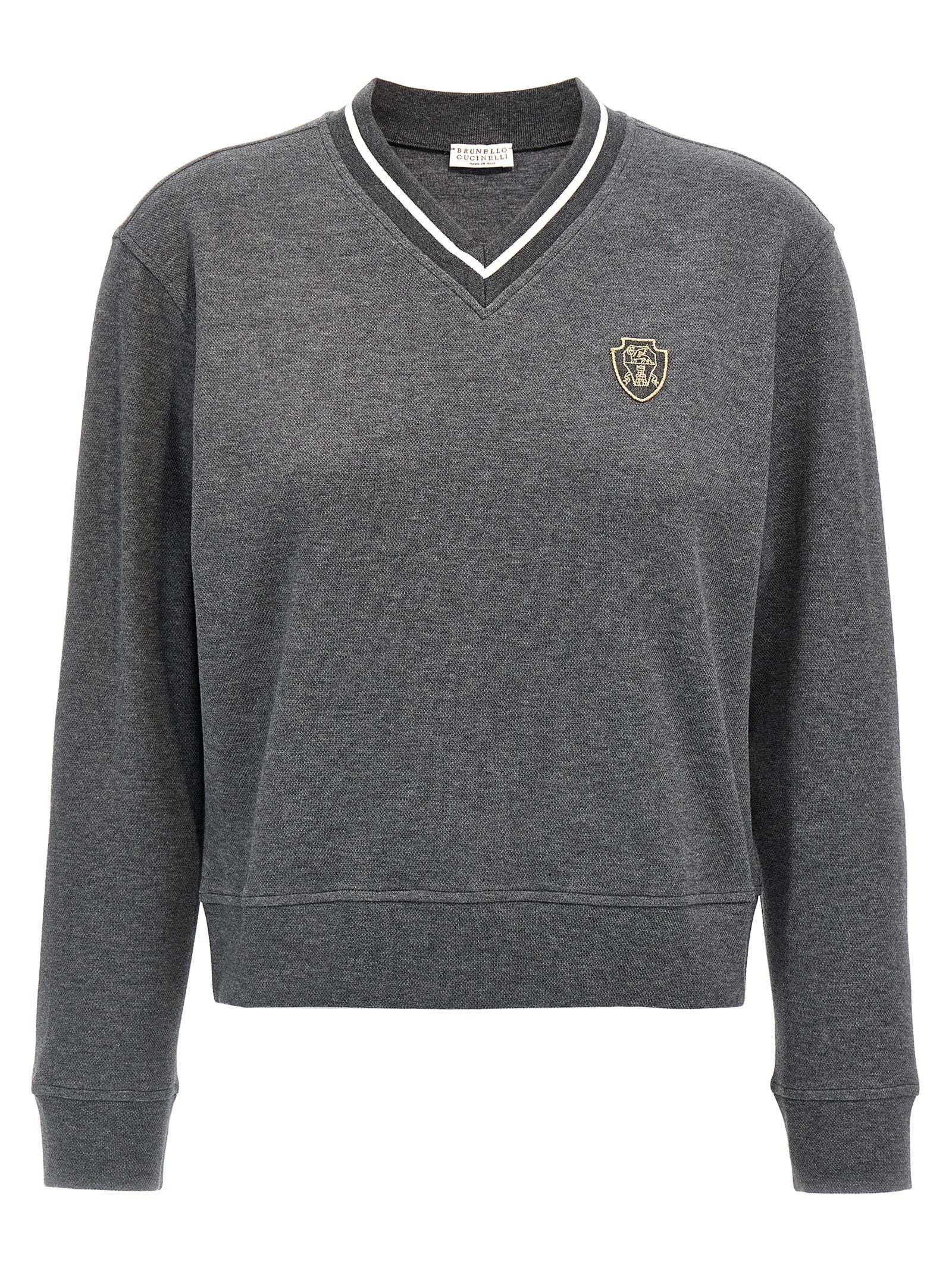 Brunello Cucinelli Logo Embroidery Sweatshirt