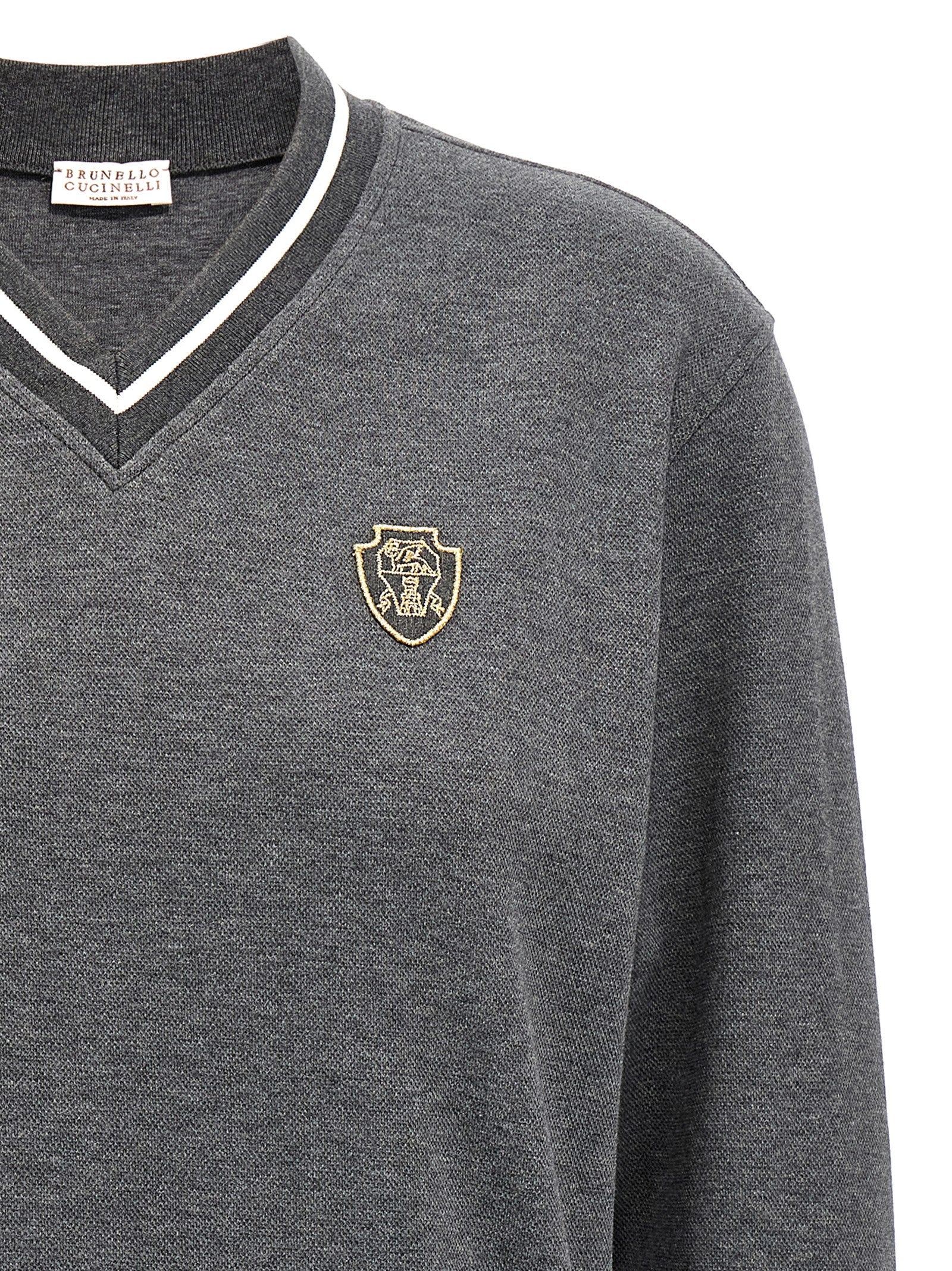 Brunello Cucinelli Logo Embroidery Sweatshirt