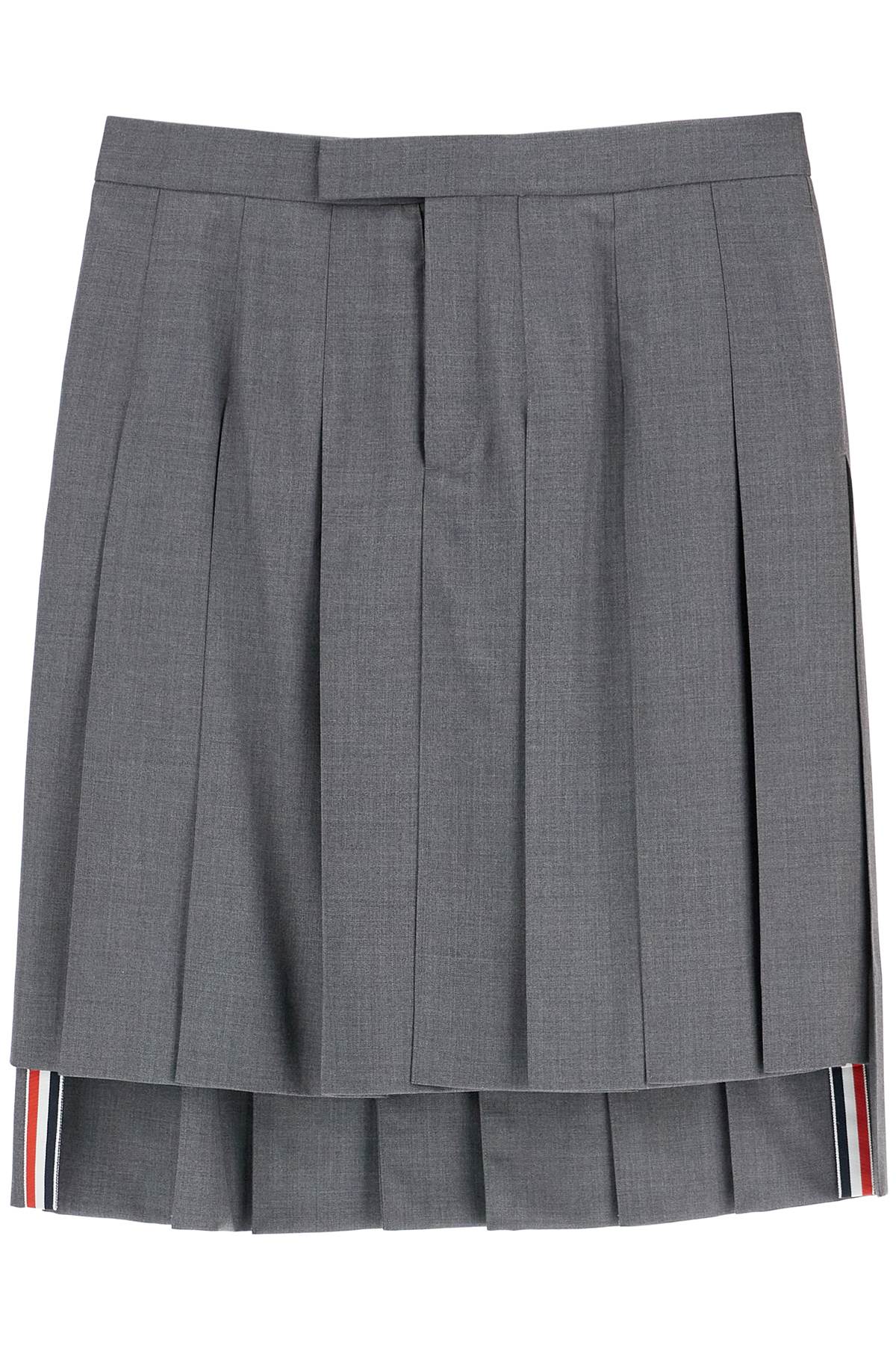 Thom Browne Twill Pleated Midi Skirt