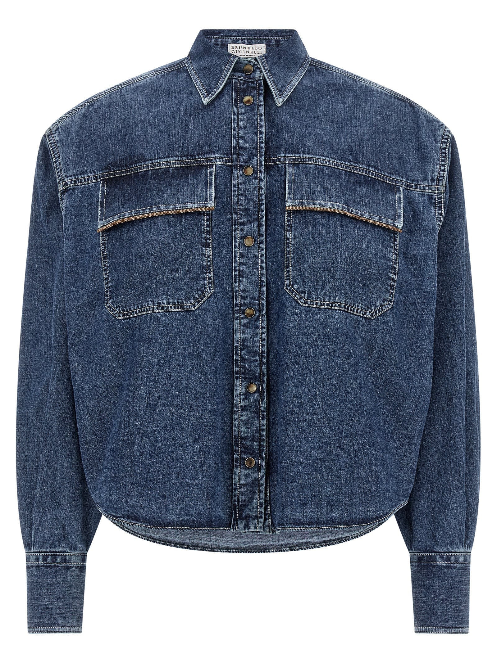 Brunello Cucinelli 'Shiny Pockets' Shirt