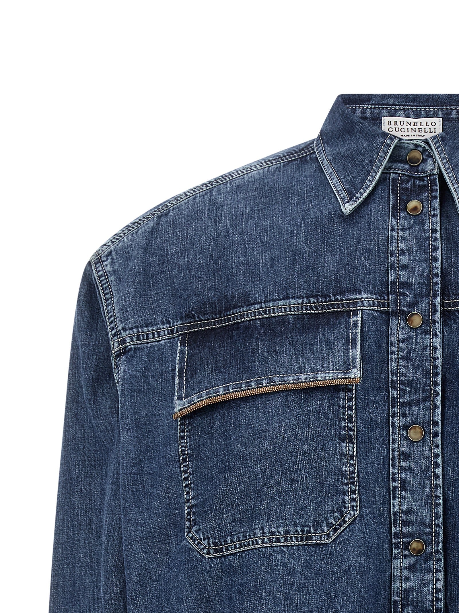 Brunello Cucinelli 'Shiny Pockets' Shirt