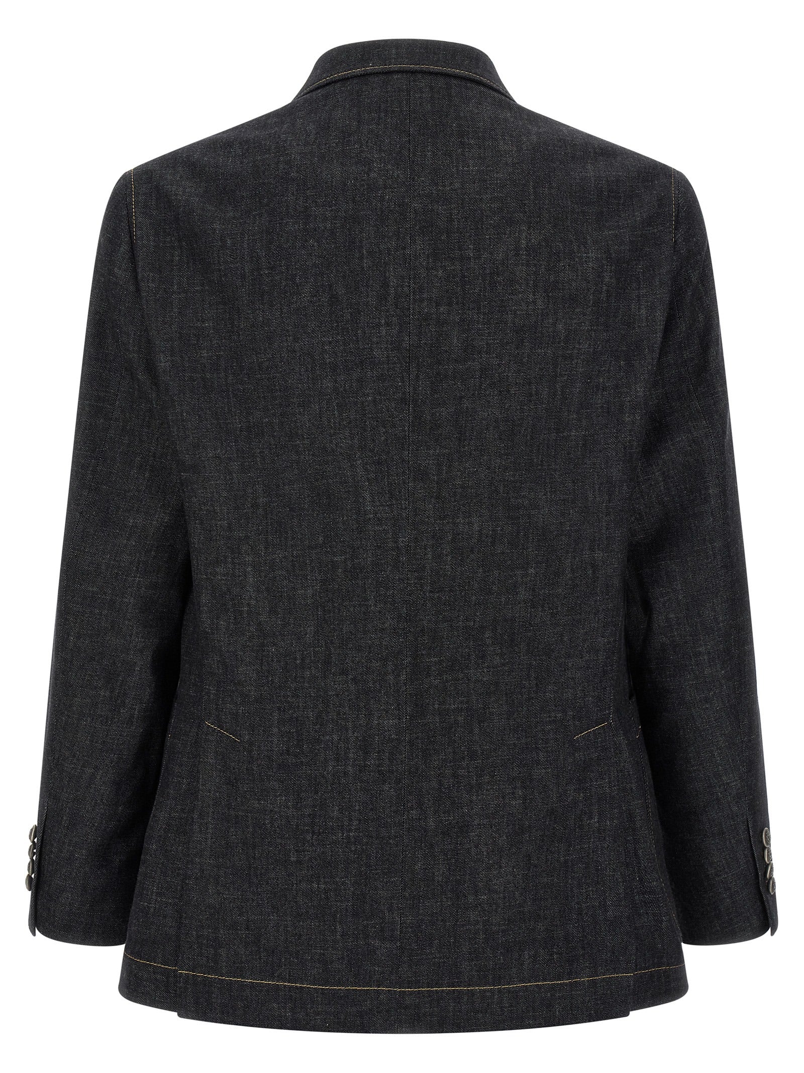 Brunello Cucinelli Double-Breasted Denim Blazer