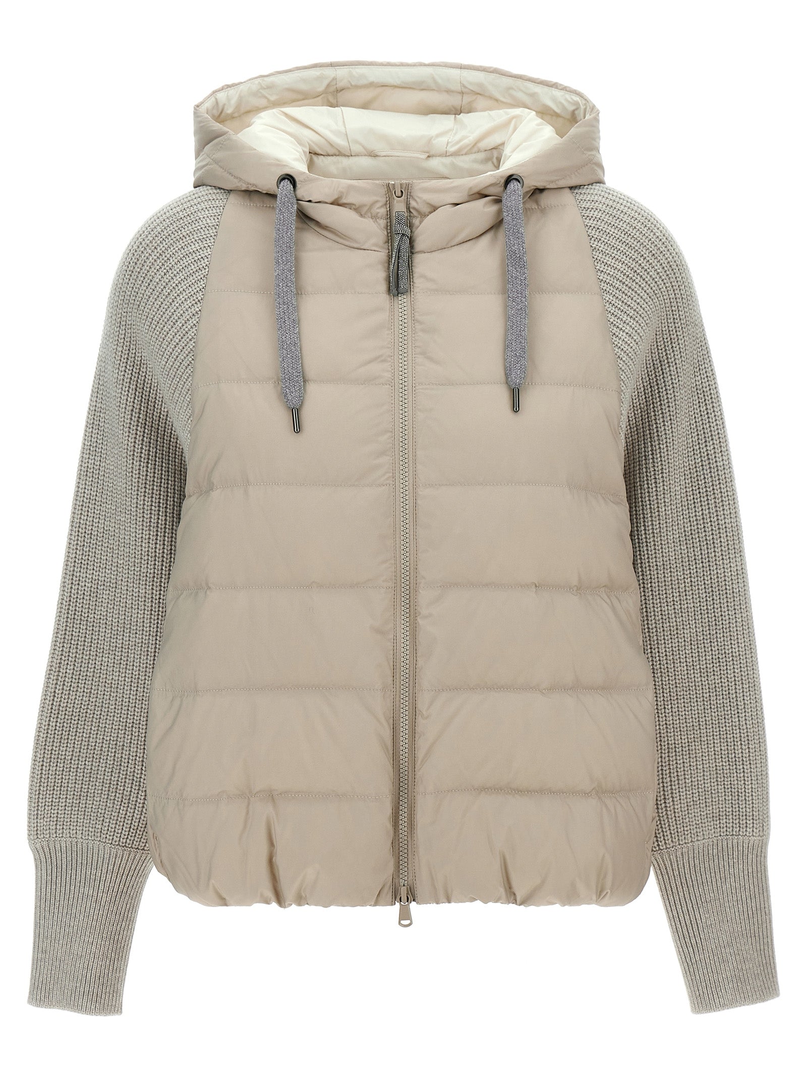 Brunello Cucinelli Hooded Down Jacket With 'Solomeo' Inserts