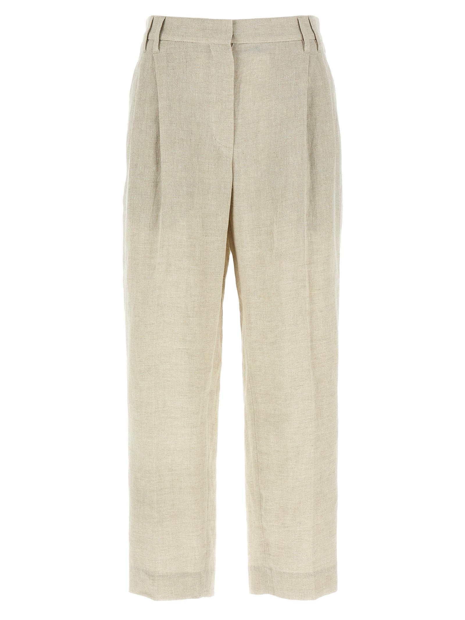 Brunello Cucinelli Lurex Linen Trousers