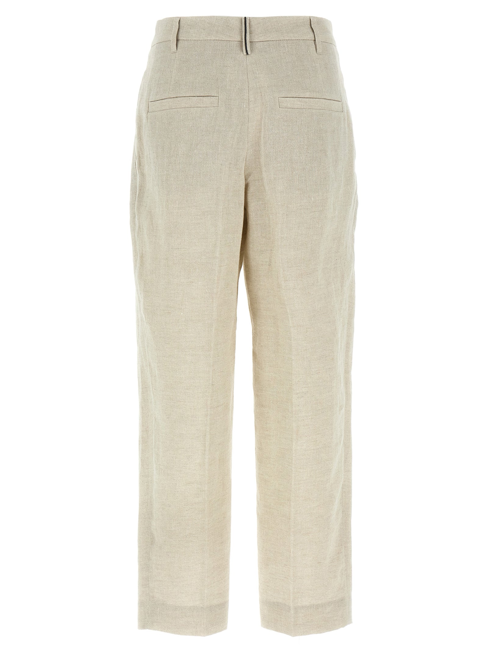 Brunello Cucinelli Lurex Linen Trousers