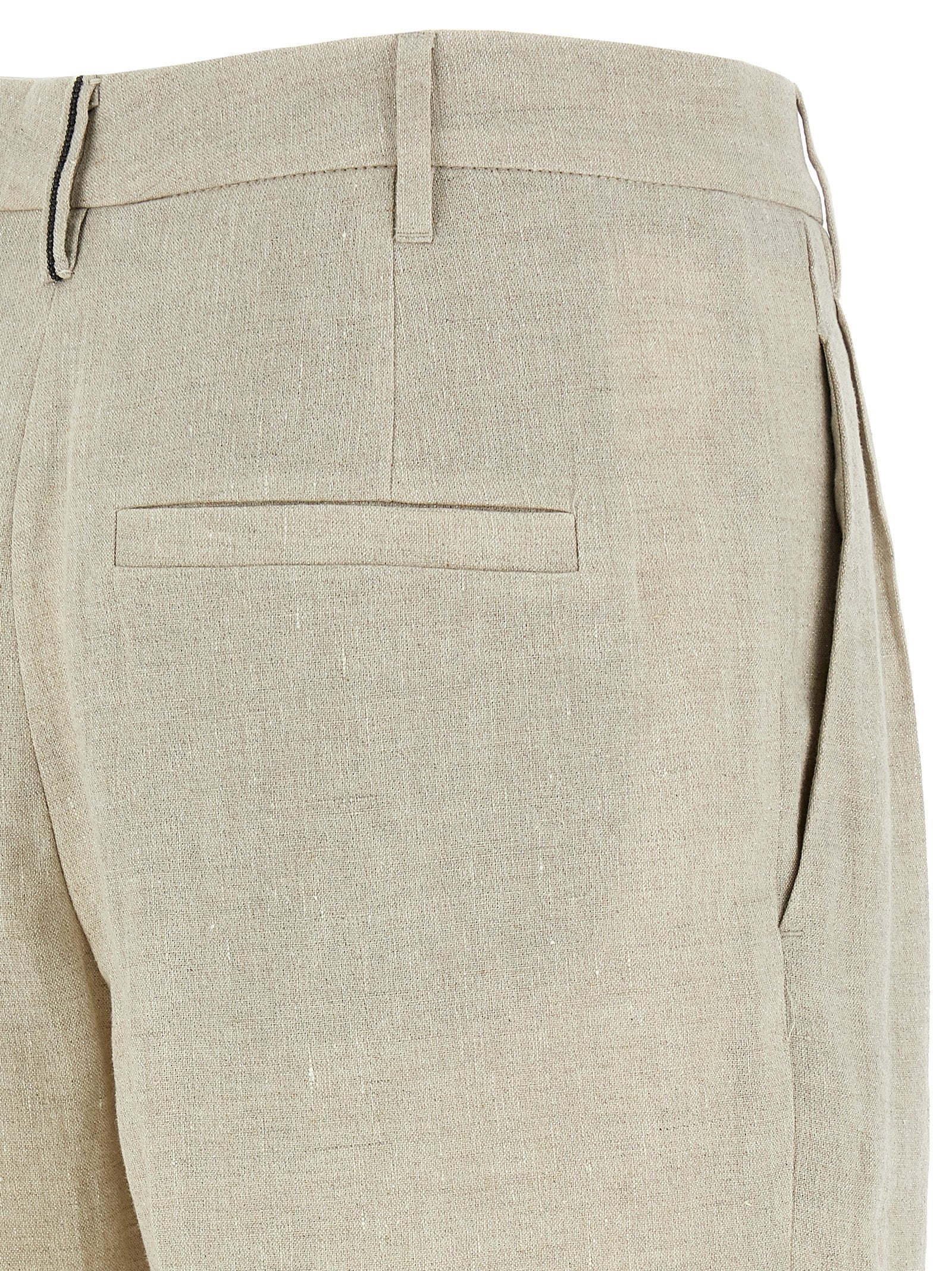 Brunello Cucinelli Lurex Linen Trousers