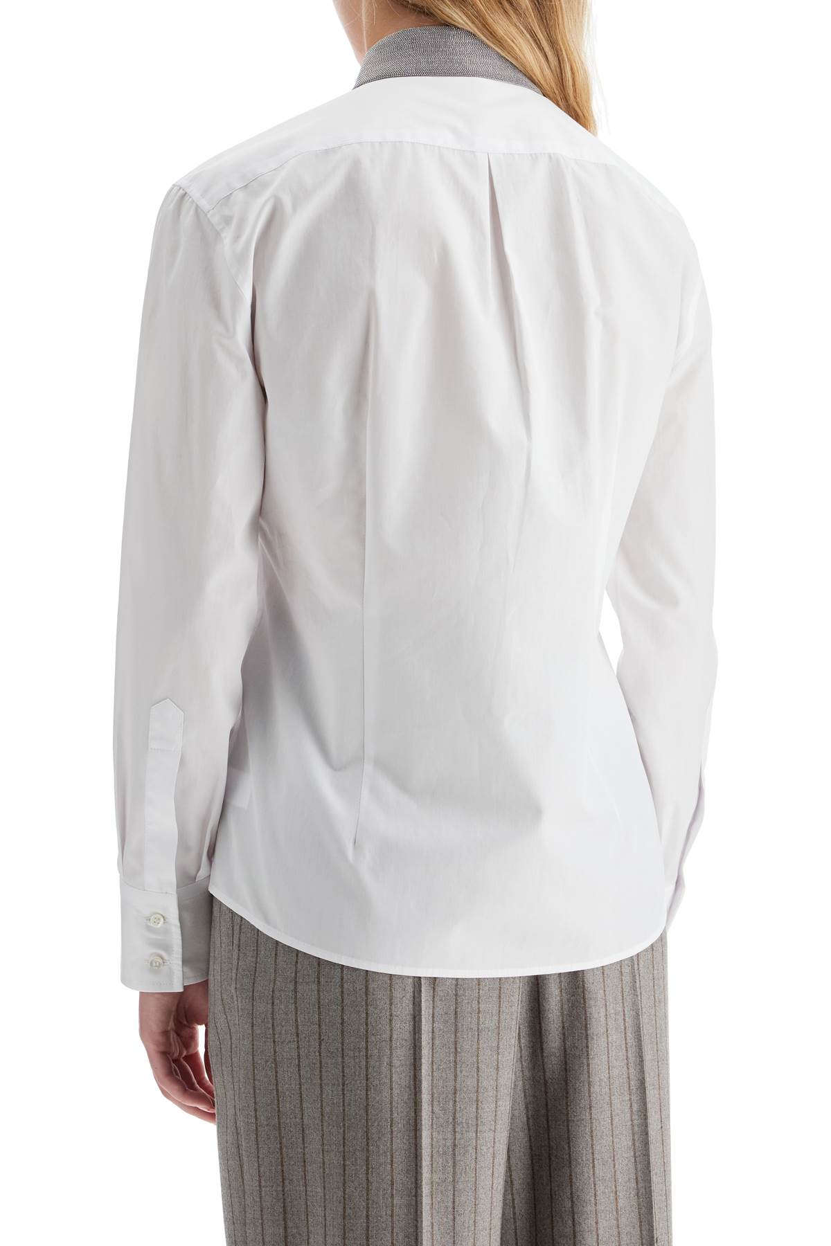 Brunello Cucinelli Shirt With Beaded Collar