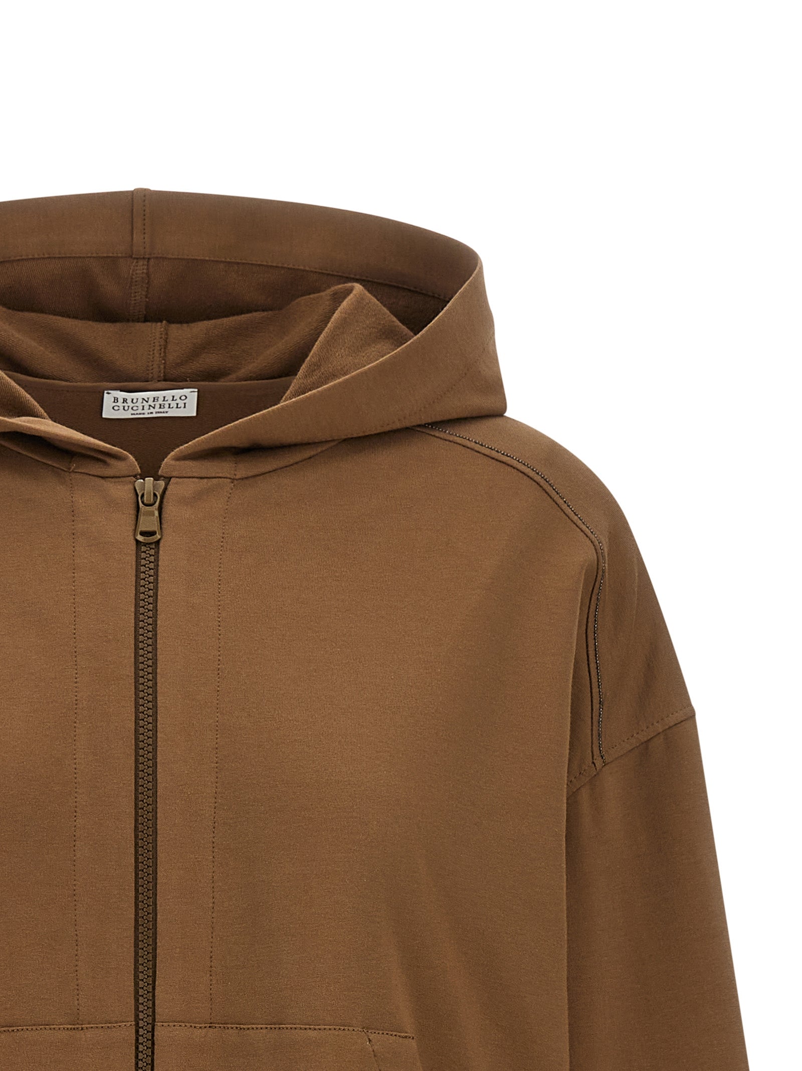 Brunello Cucinelli 'Shiny Trims' Hoodie