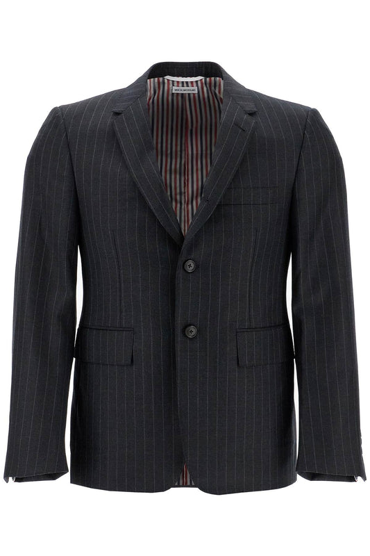 Thom Browne Woolen Pinstripe Grey