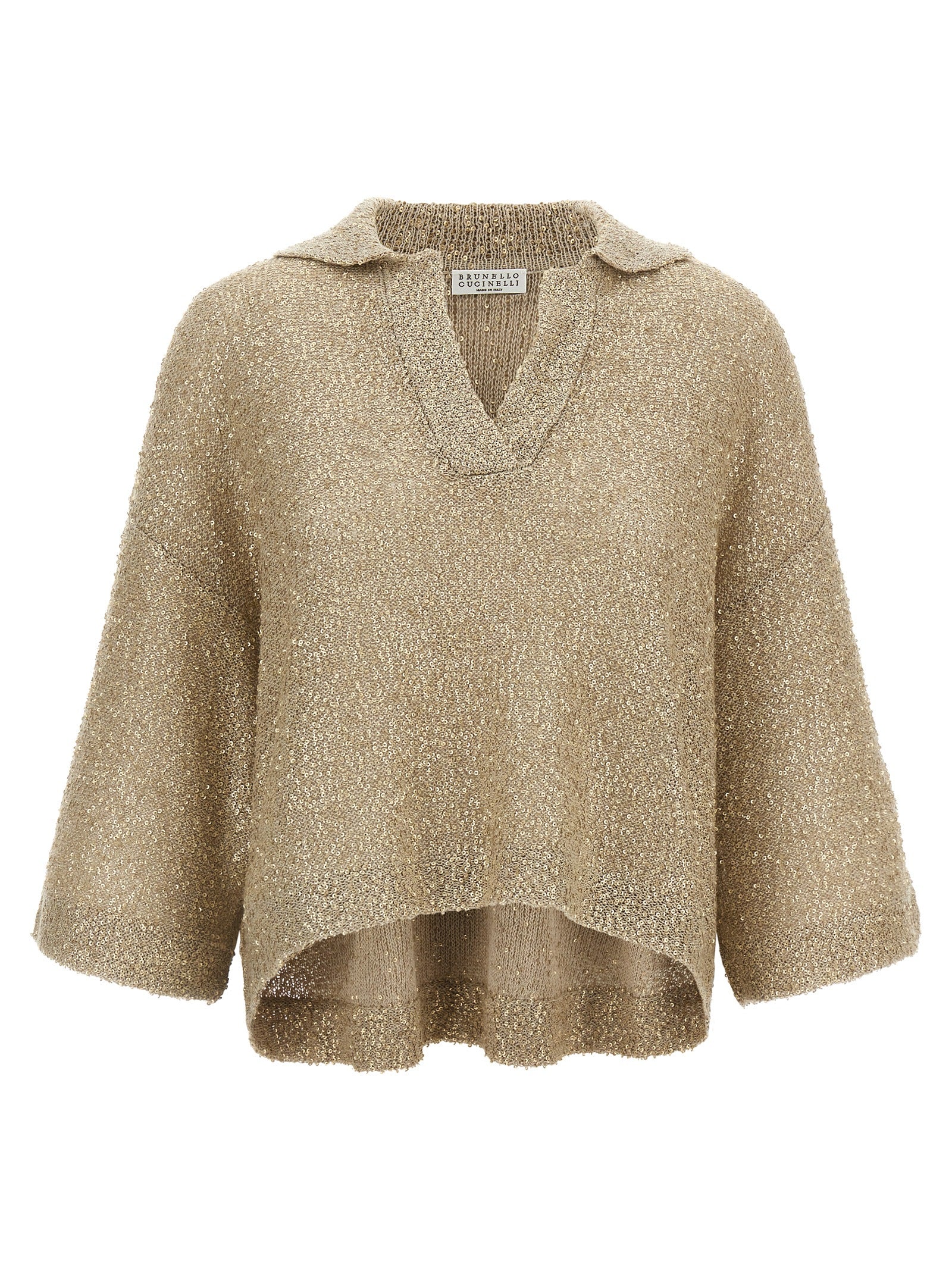 Brunello Cucinelli 'Shearling' Knit Polo Shirt