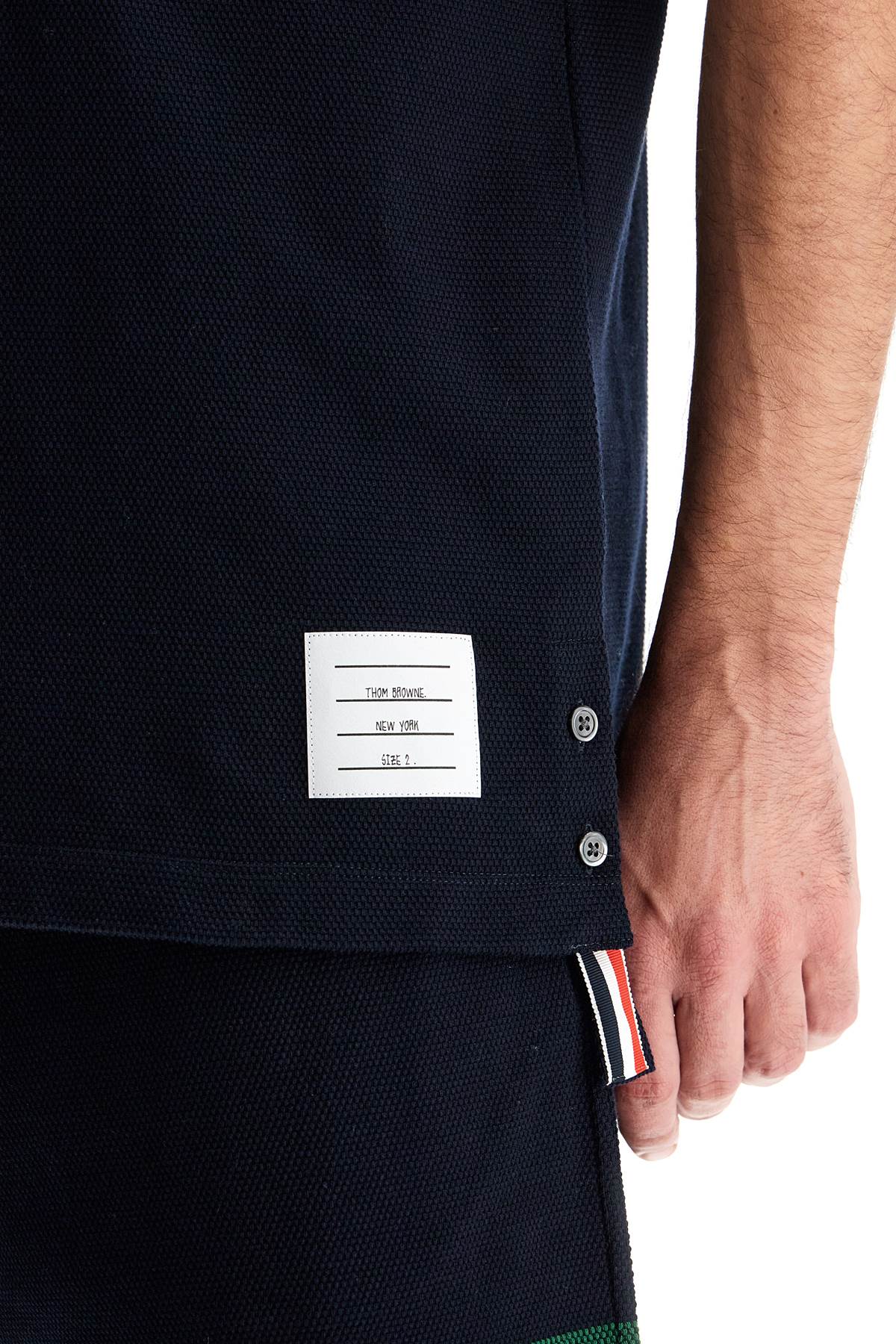 Thom Browne 4-Bar Polo Shirt