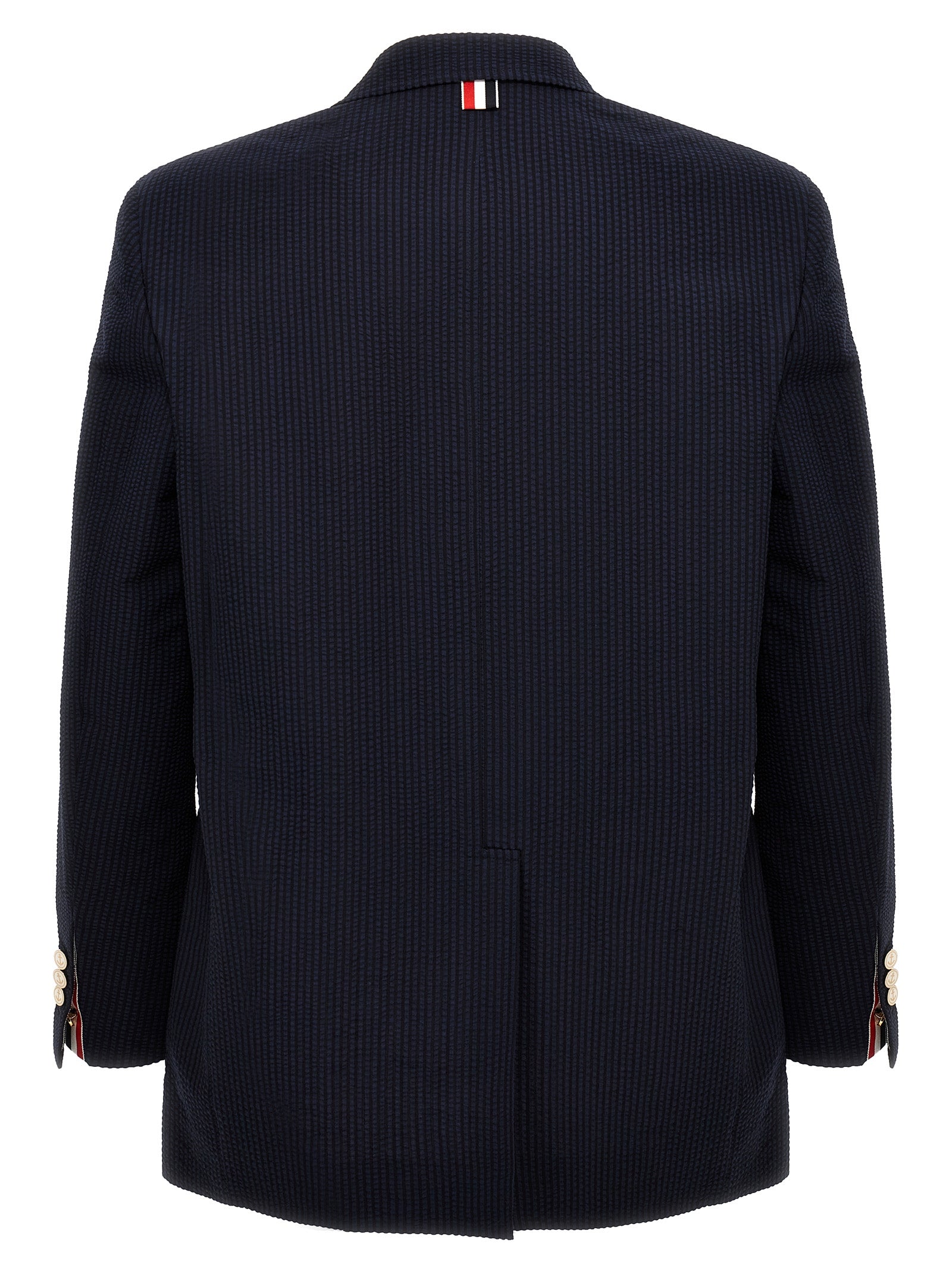 Thom Browne Single-Breasted Seersucker Blazer