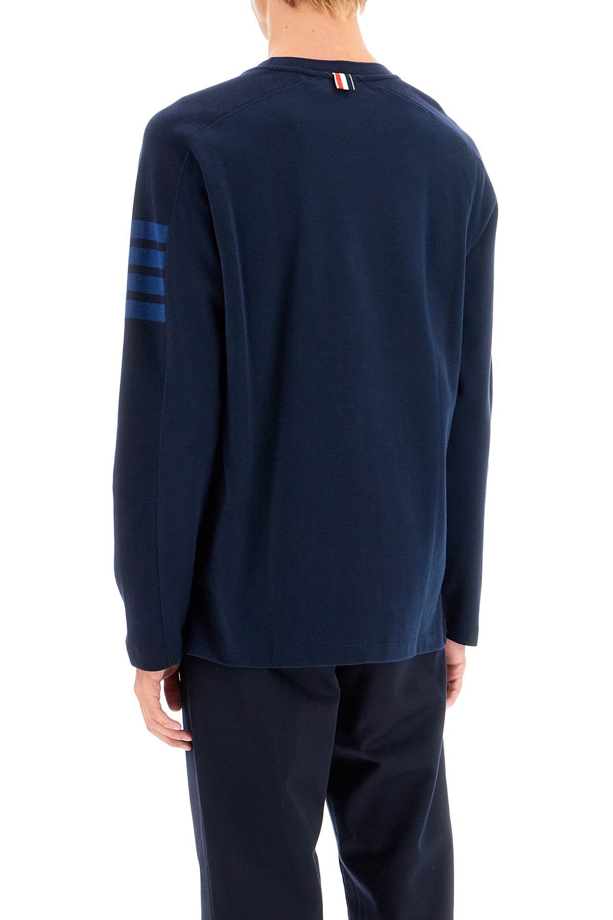 Thom Browne Long-Sleeved 4-Bar Blue