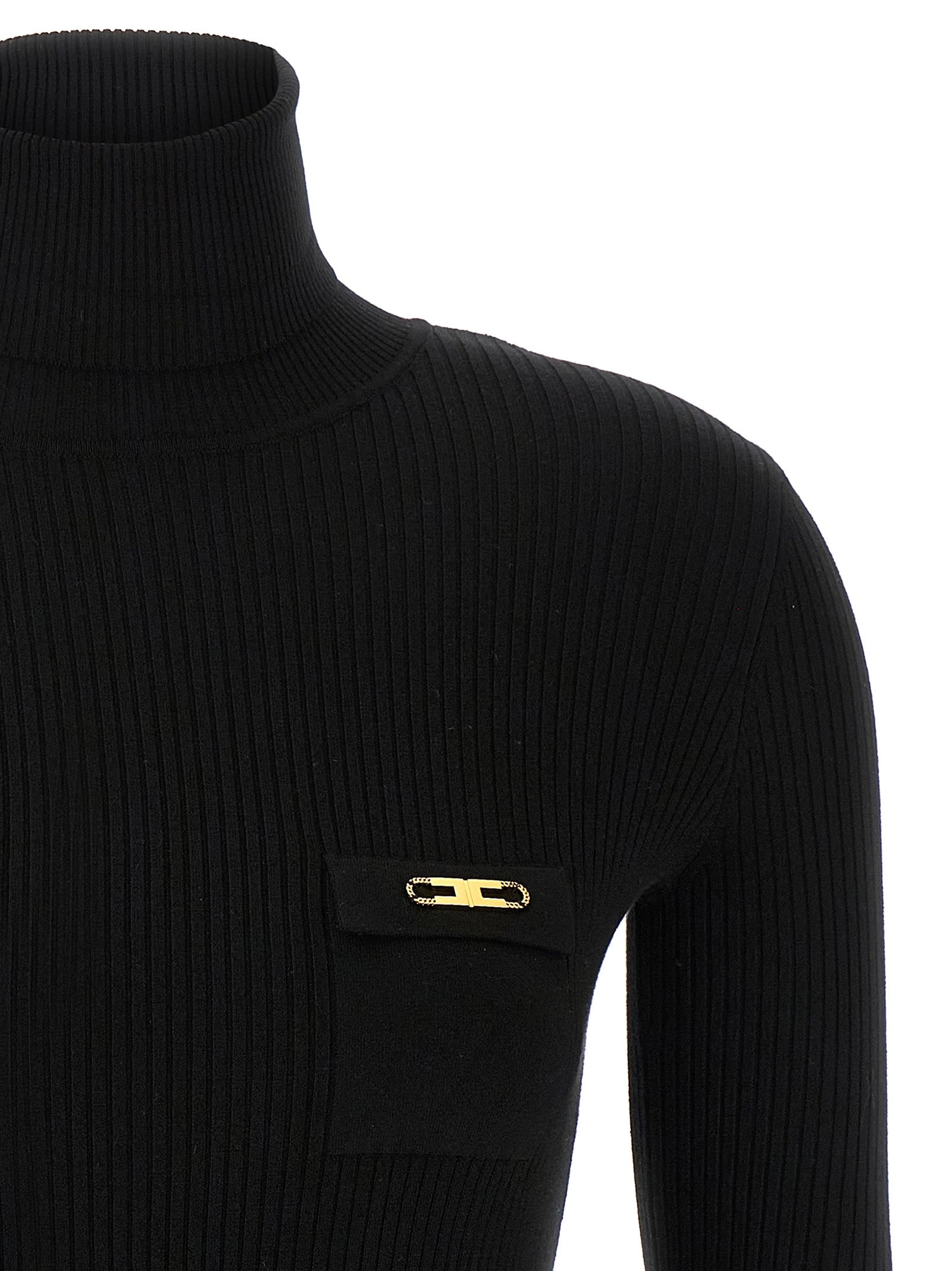 Elisabetta Franchi Ribbed Turtleneck Sweater