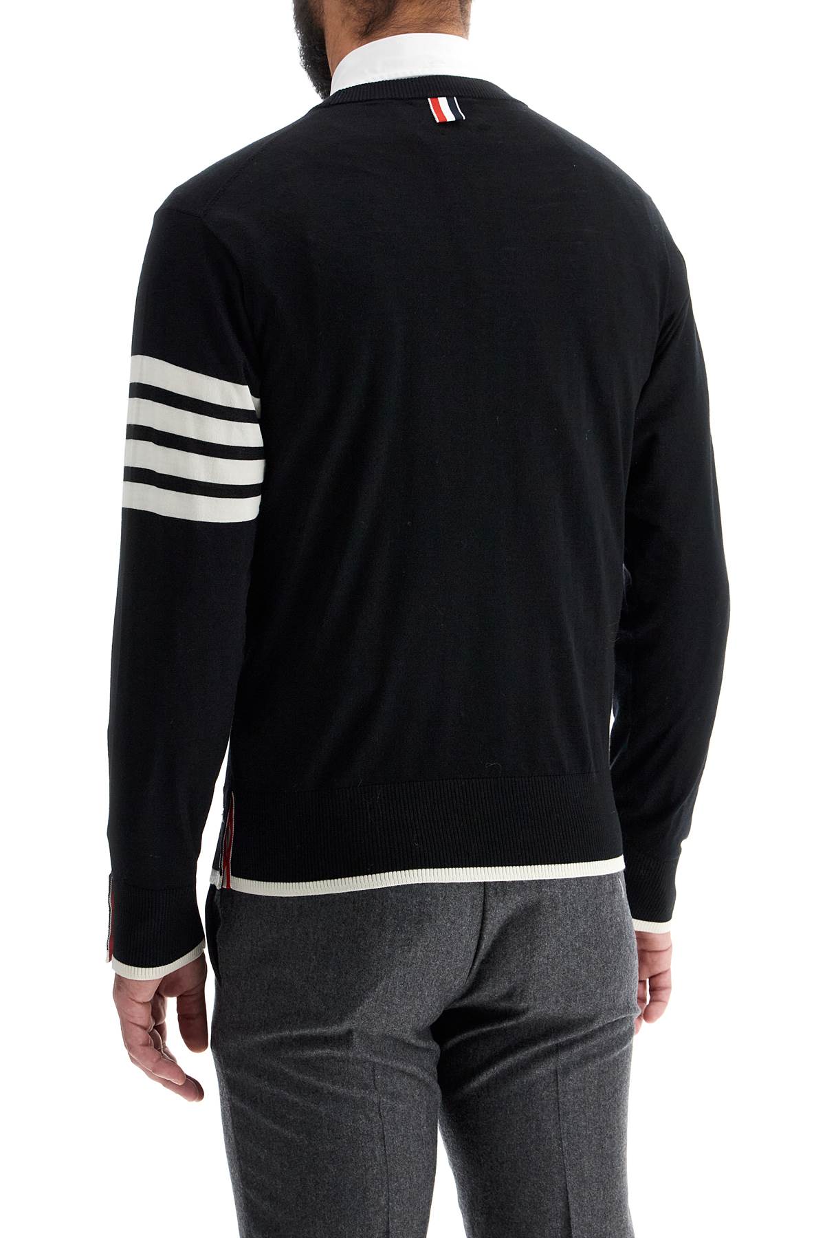 Thom Browne 4-Bar Wool Jersey Pullover Sweater