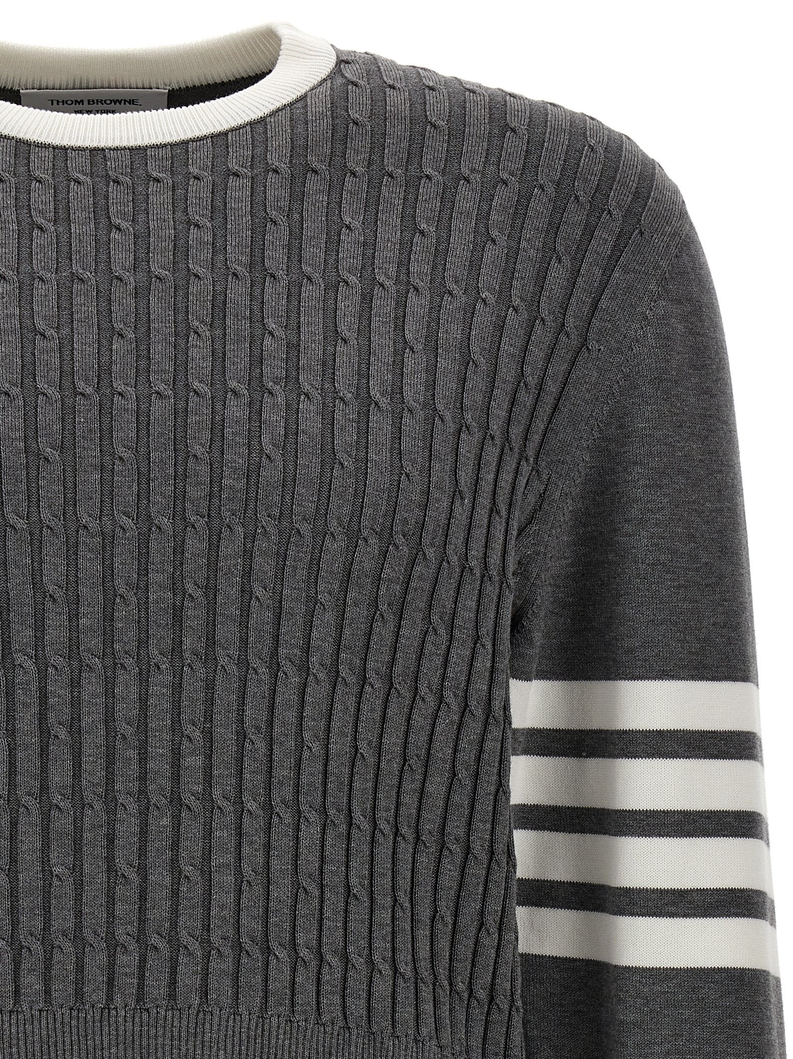 Thom Browne 'Placed Baby Cable' Sweater