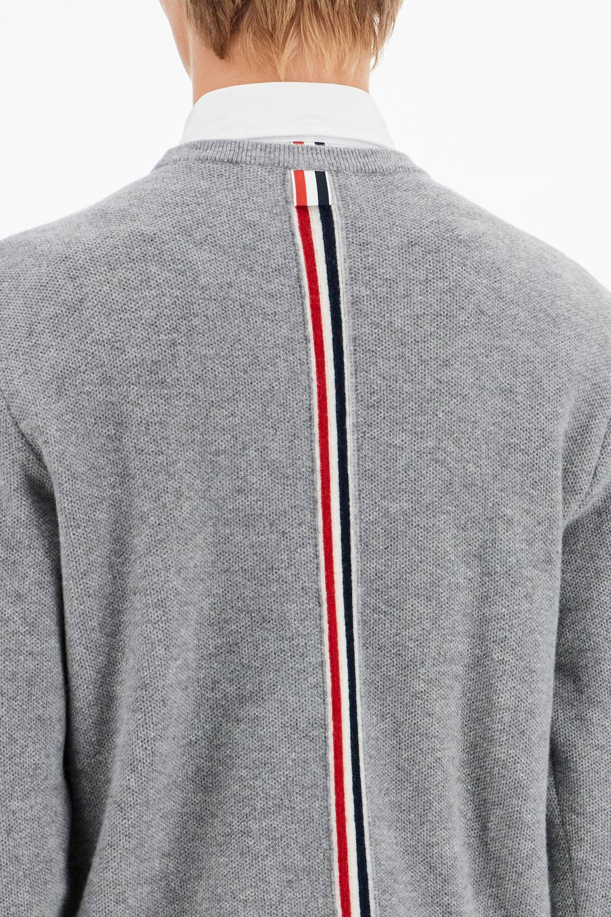 Thom Browne Wool Piqué Crewneck Pullover