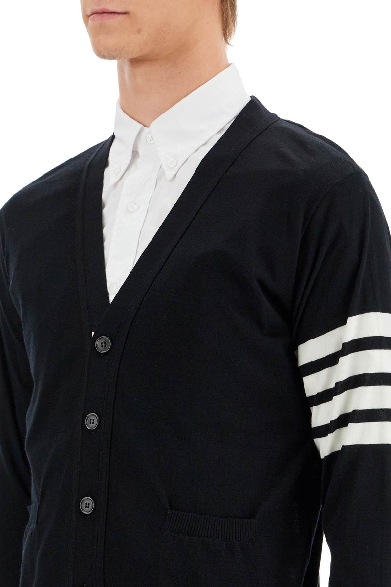 Thom Browne Virgin Wool Cardigan For Women Black