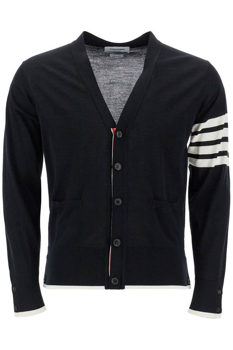 Thom Browne Virgin Wool Cardigan For Women Black