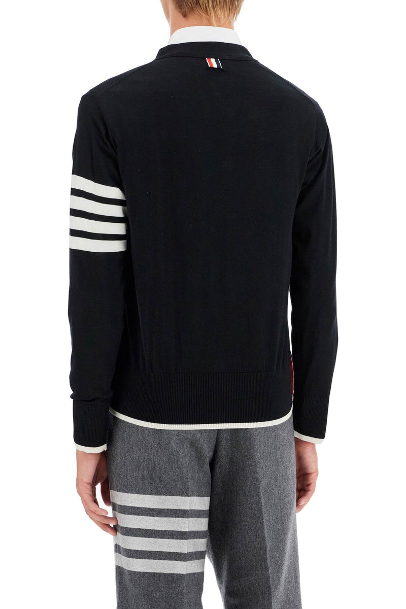 Thom Browne Virgin Wool Cardigan For Women Black