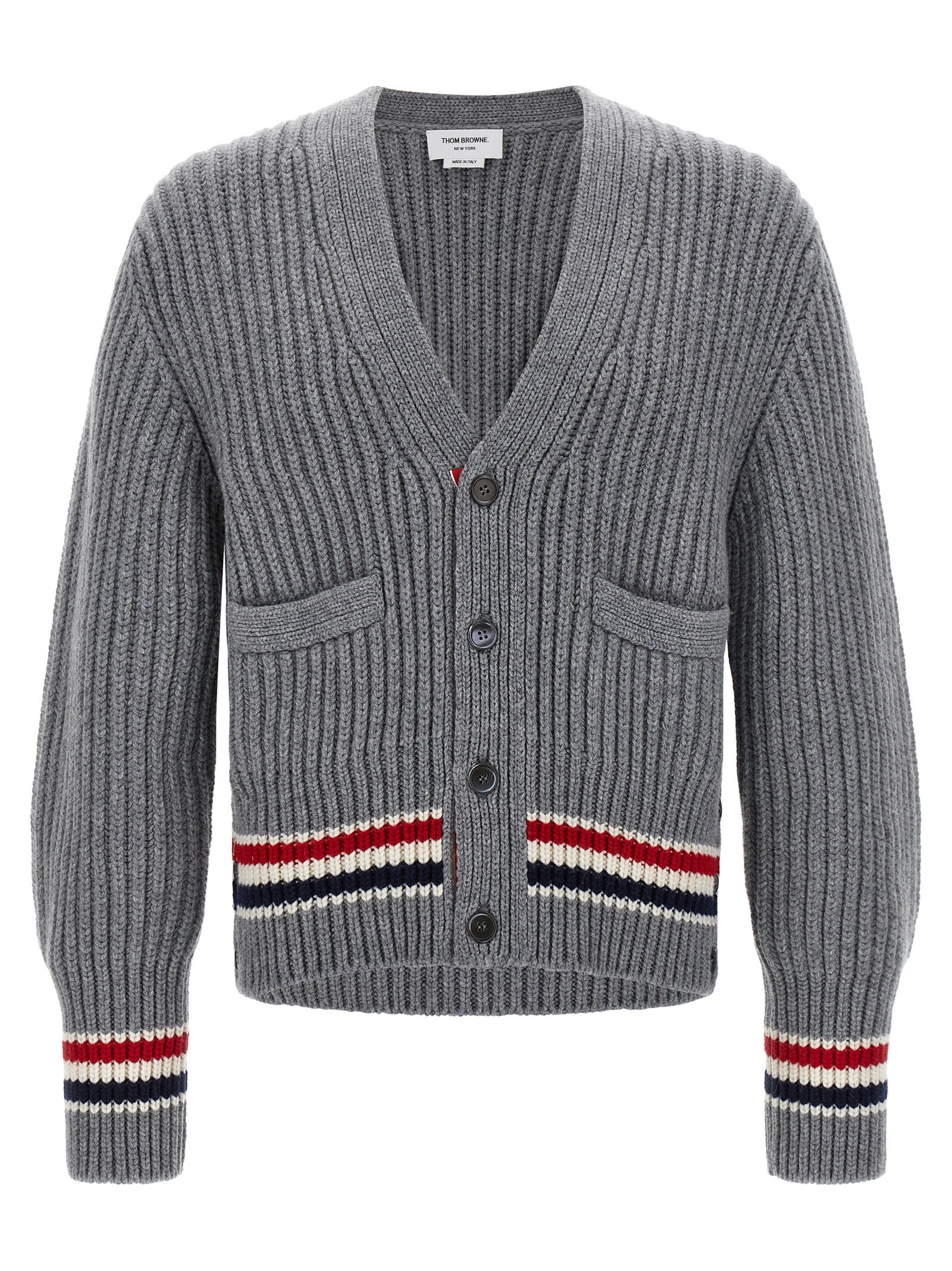 Thom Browne Rwb Tape Cardigan