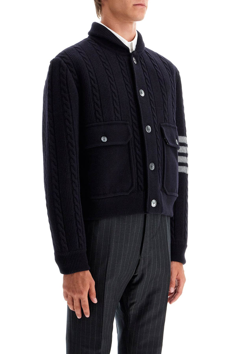 Thom Browne Wool 4-Bar B Blue