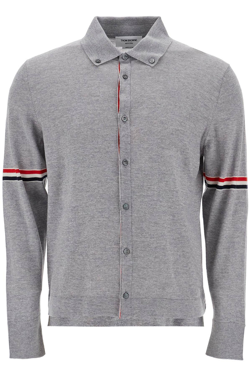 Thom Browne Wool Button-Down Cardigan For Grey