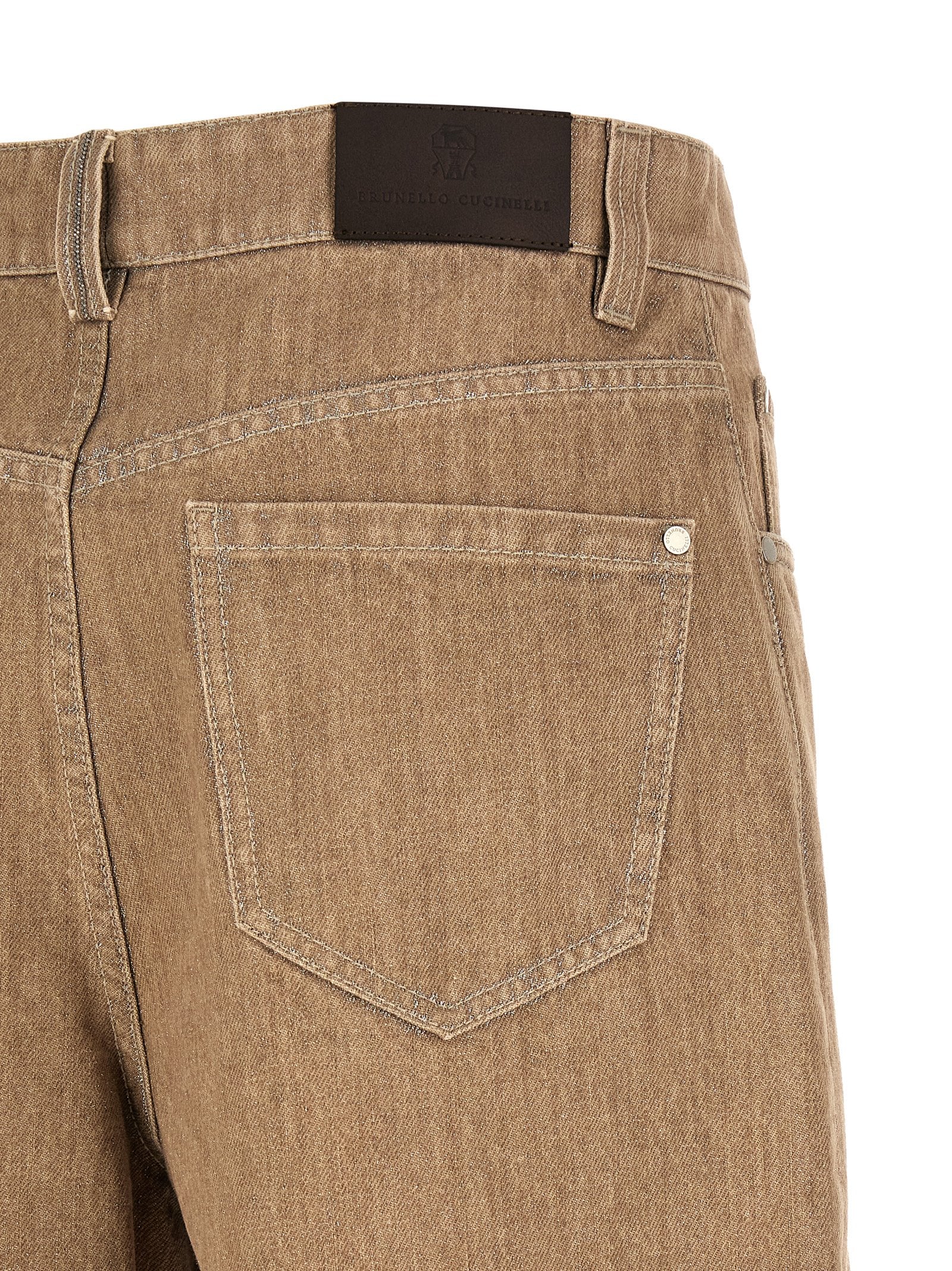 Brunello Cucinelli Lamé Denim Bermuda Shorts