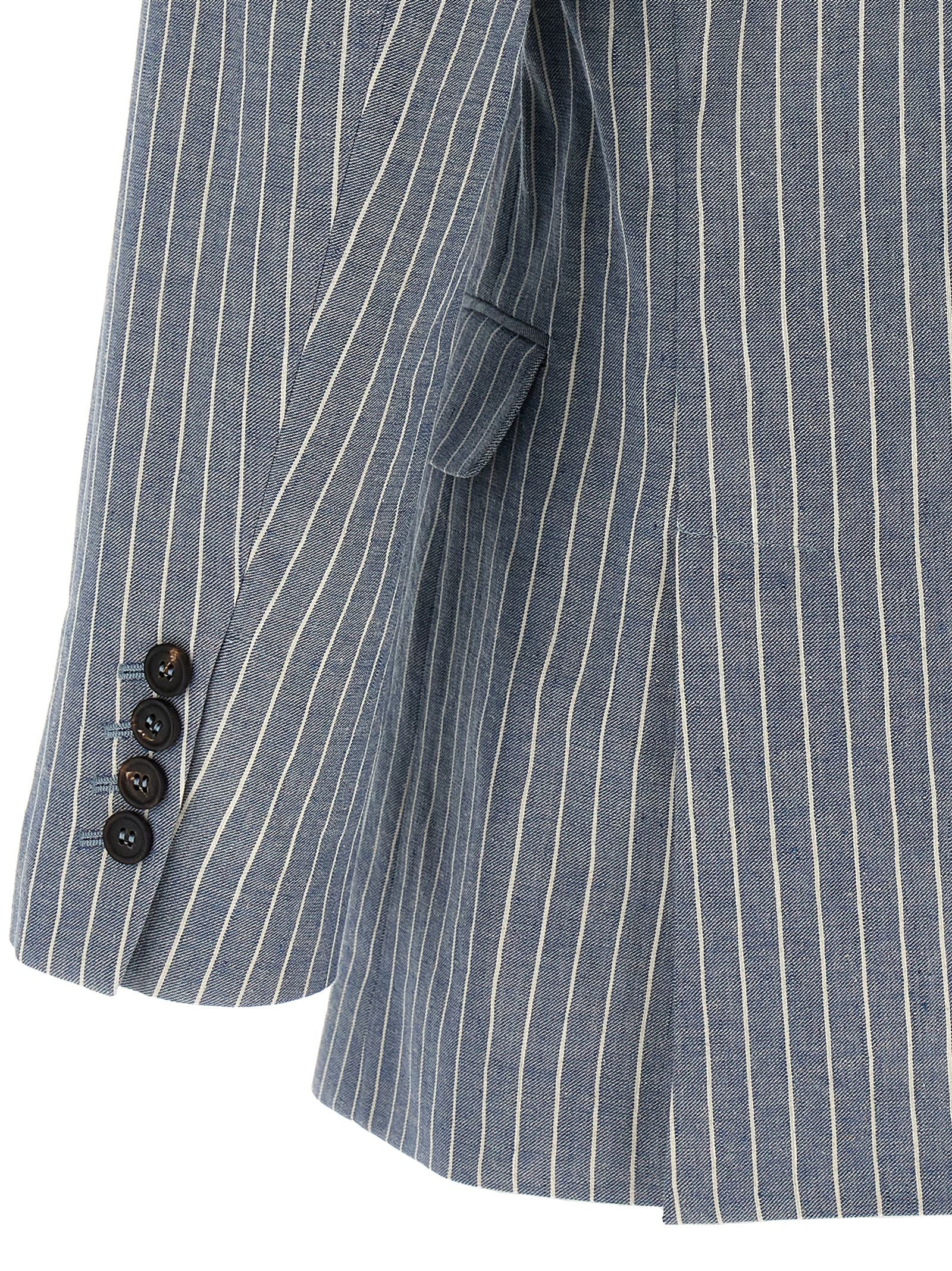 Brunello Cucinelli Pinstripe Twill Blazer