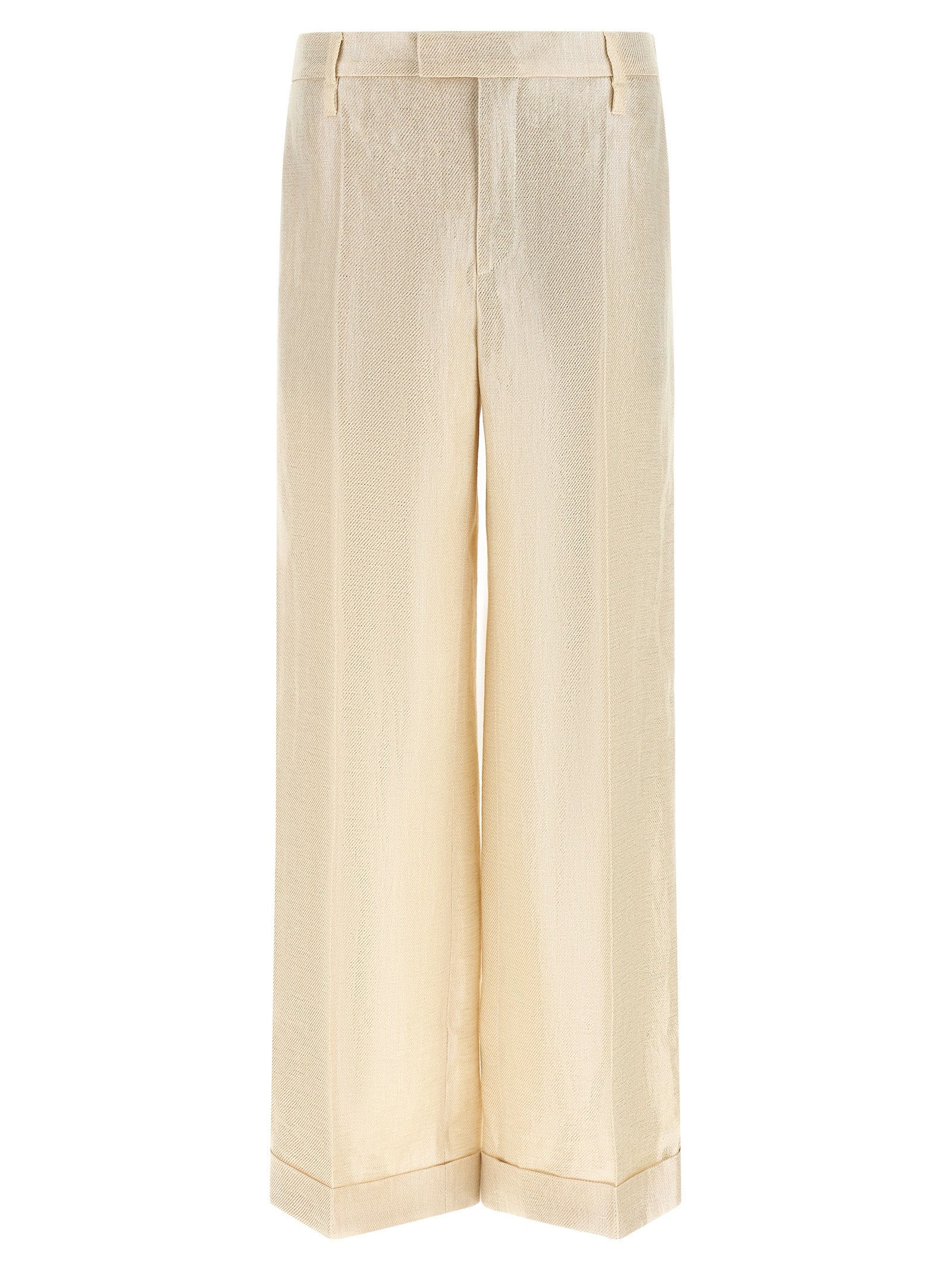 Brunello Cucinelli Lamé Linen Pants