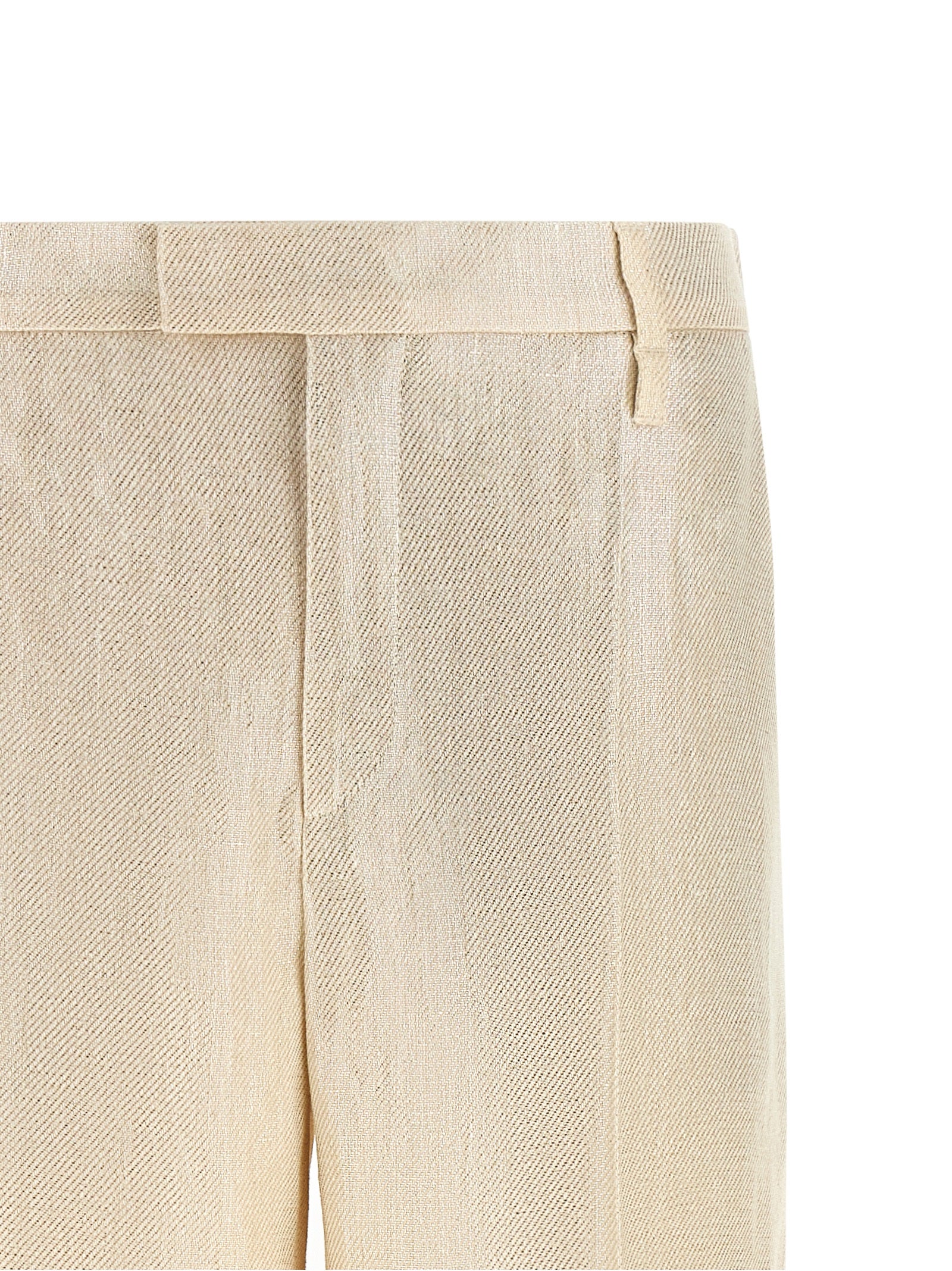 Brunello Cucinelli Lamé Linen Pants