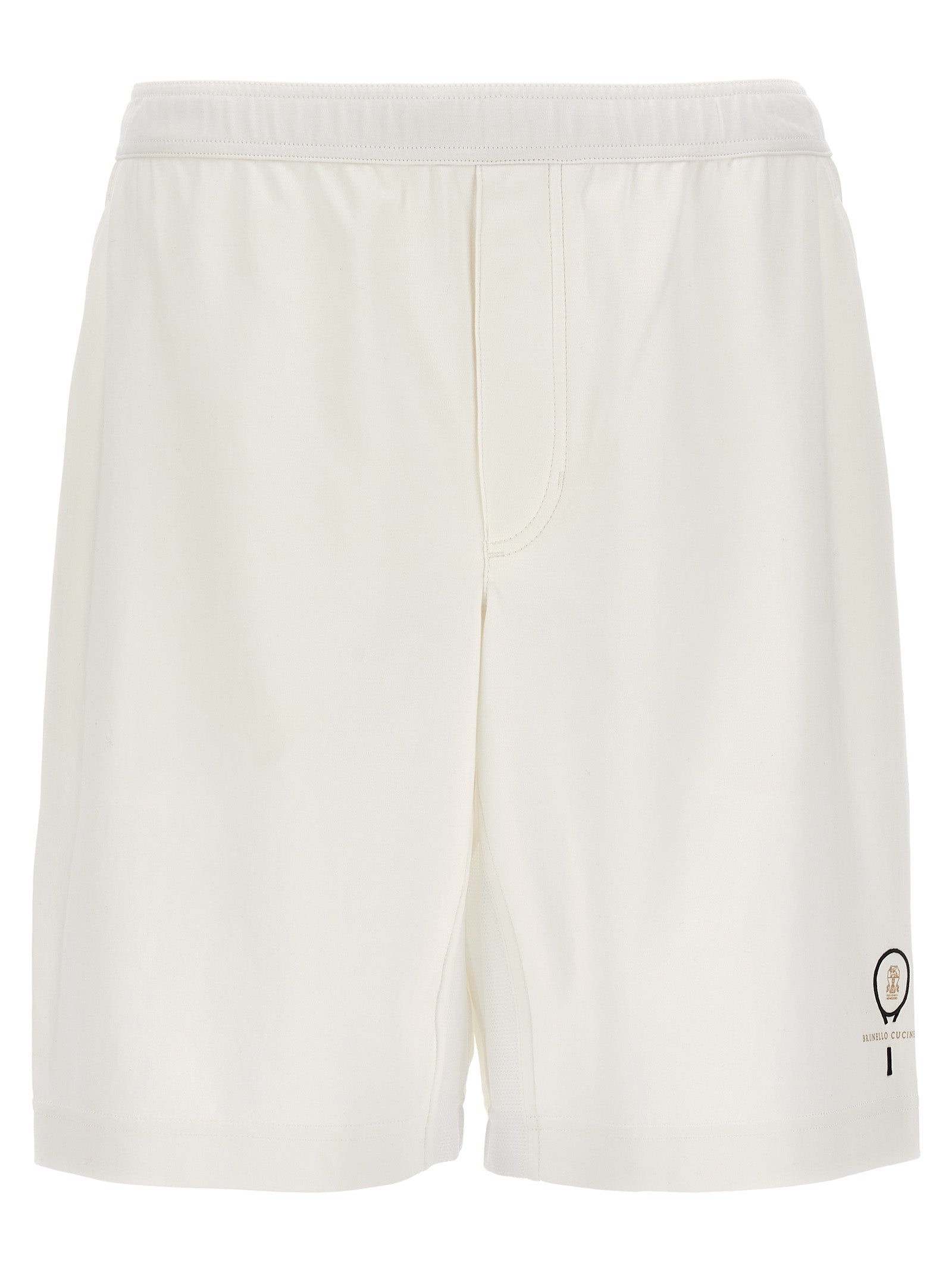 Brunello Cucinelli Logo Embroidery Bermuda Shorts