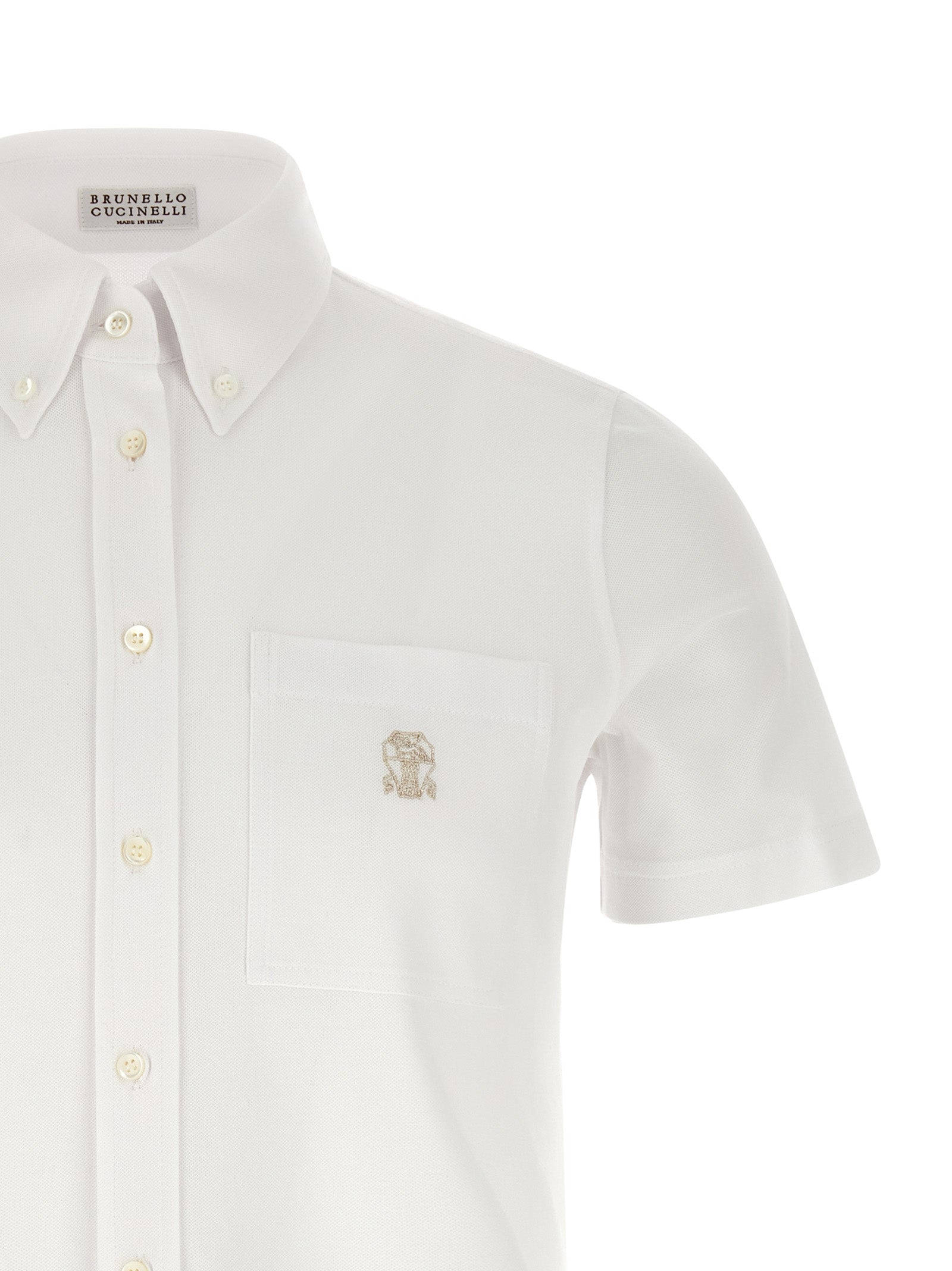Brunello Cucinelli Logo Embroidery Shirt