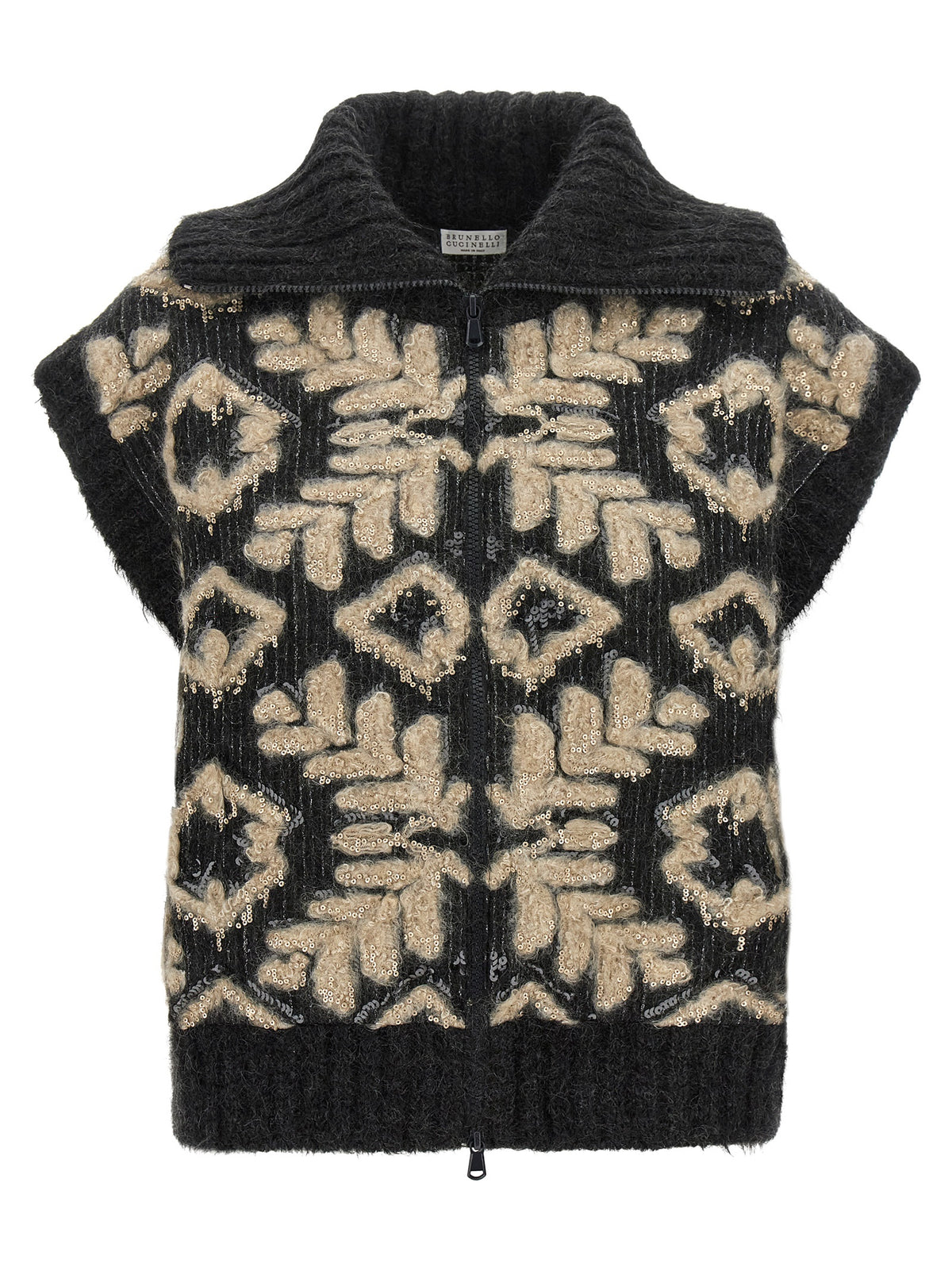 Brunello Cucinelli Sequin Intarsia Cardigan