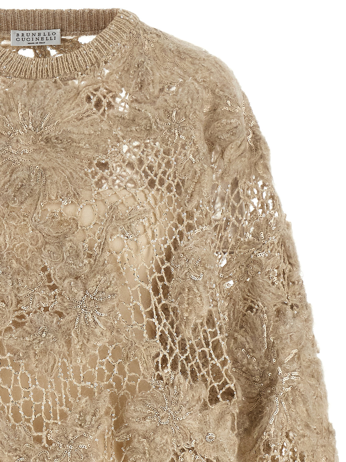 Brunello Cucinelli 'Whispering Bloom Embroidery' Sweater