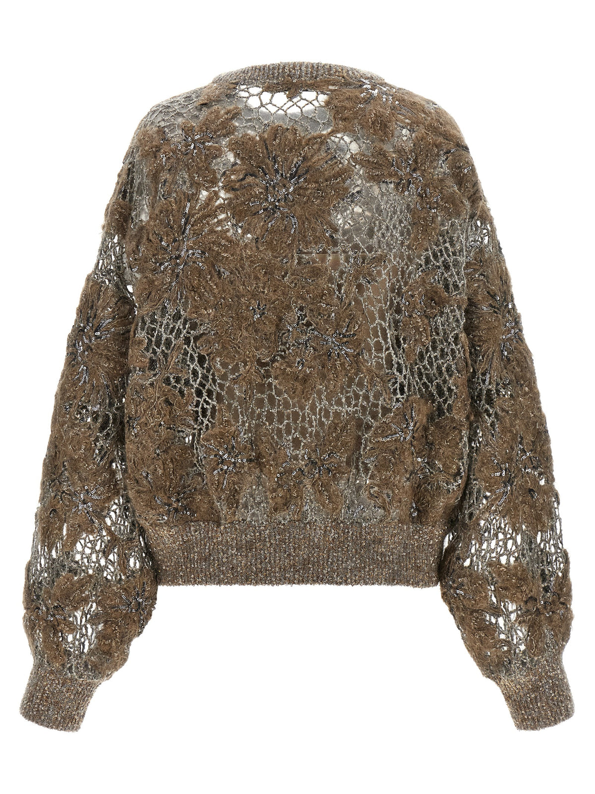 Brunello Cucinelli 'Whispering Bloom Embroidery' Sweater