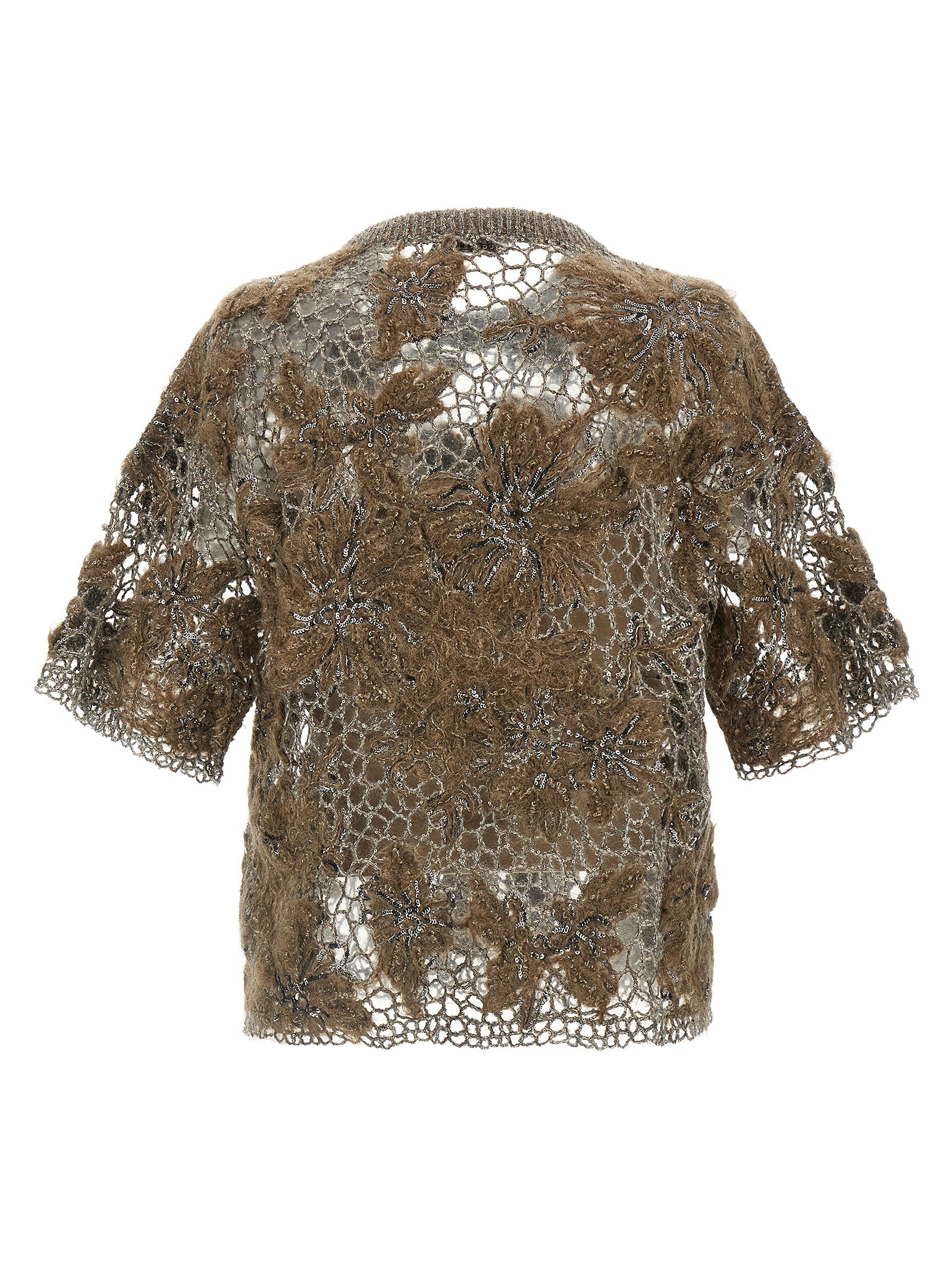 Brunello Cucinelli 'Whispering Bloom Embroidery' T-Shirt