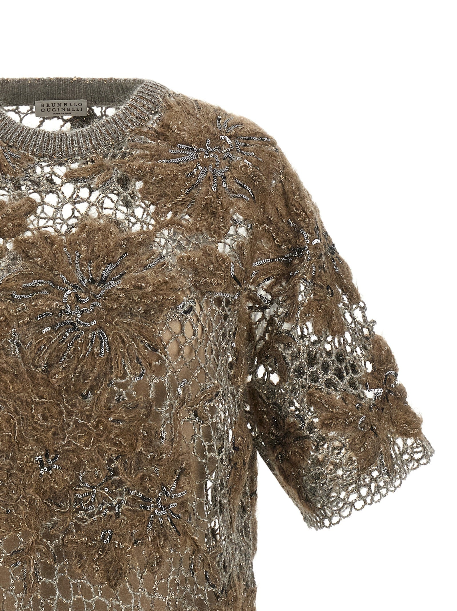 Brunello Cucinelli 'Whispering Bloom Embroidery' T-Shirt