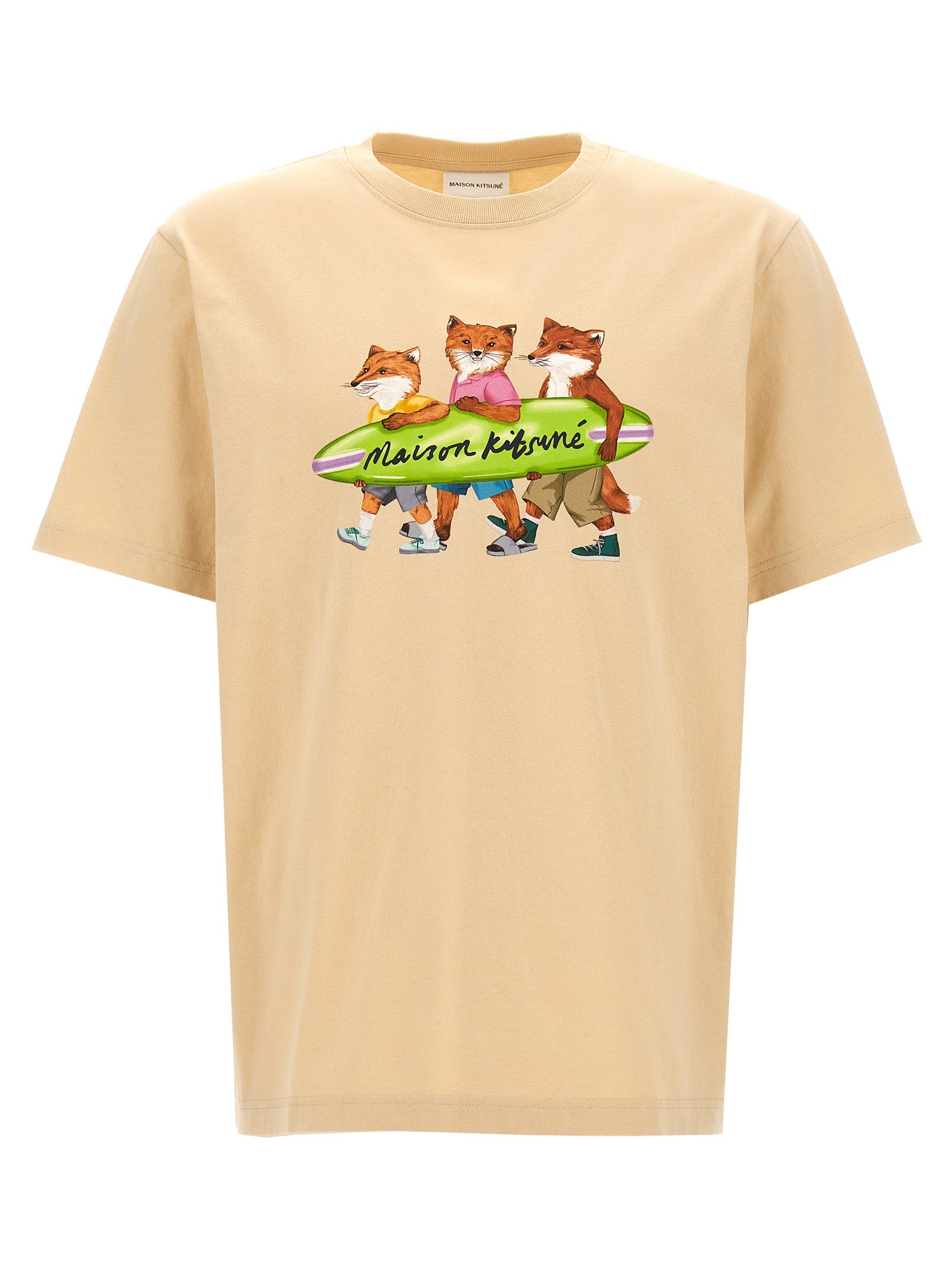 Maison Kitsune 'Surfing Foxes' T-Shirt