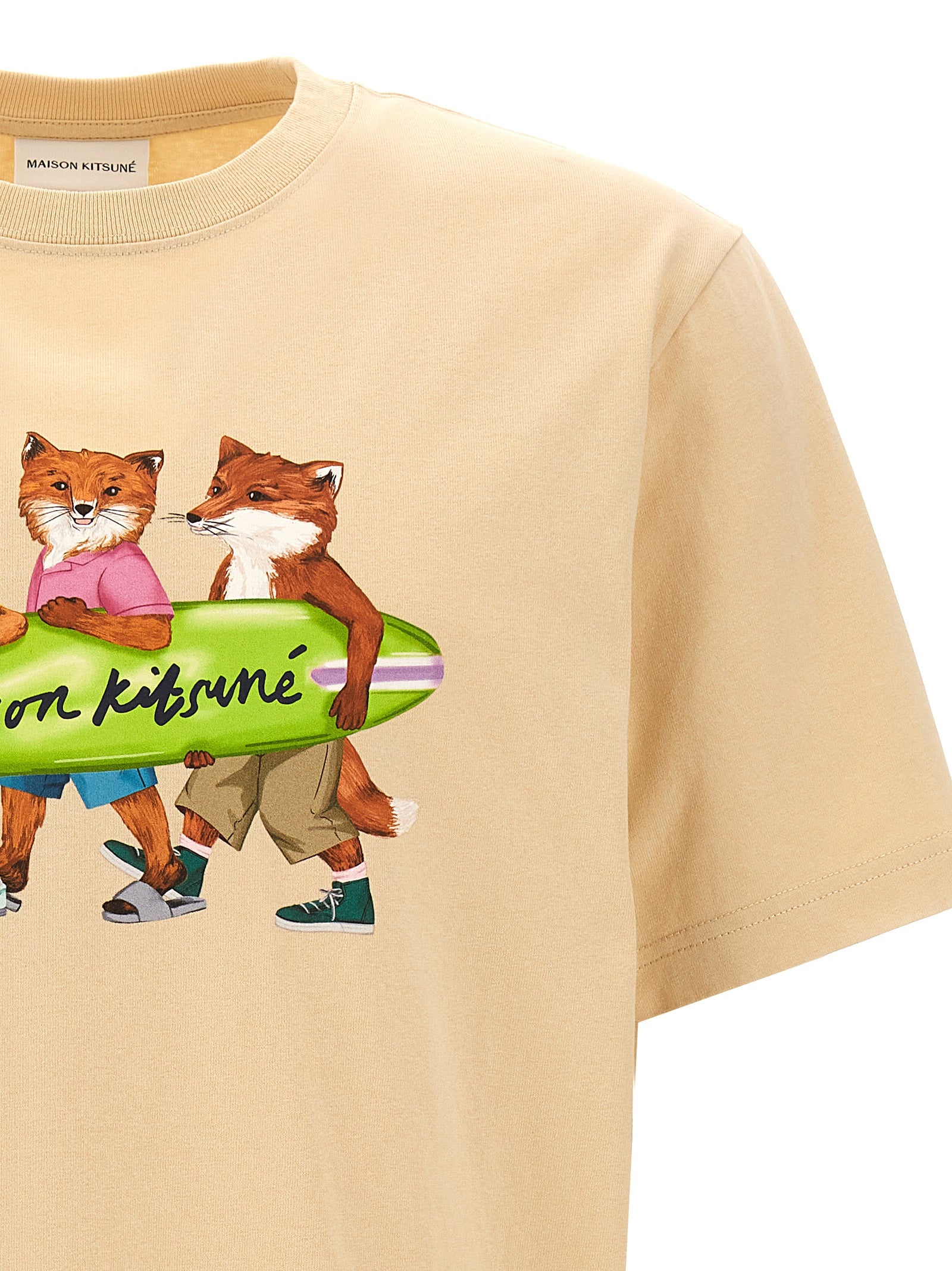 Maison Kitsune 'Surfing Foxes' T-Shirt